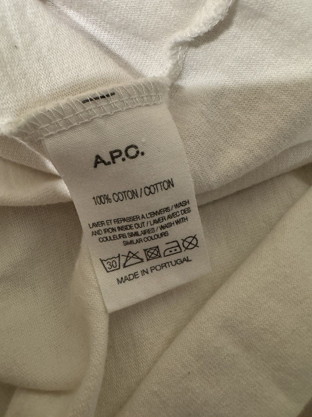 A.P.C. A.P.C White Tee Size US M / EU 48-50 / 2 - 4 Thumbnail