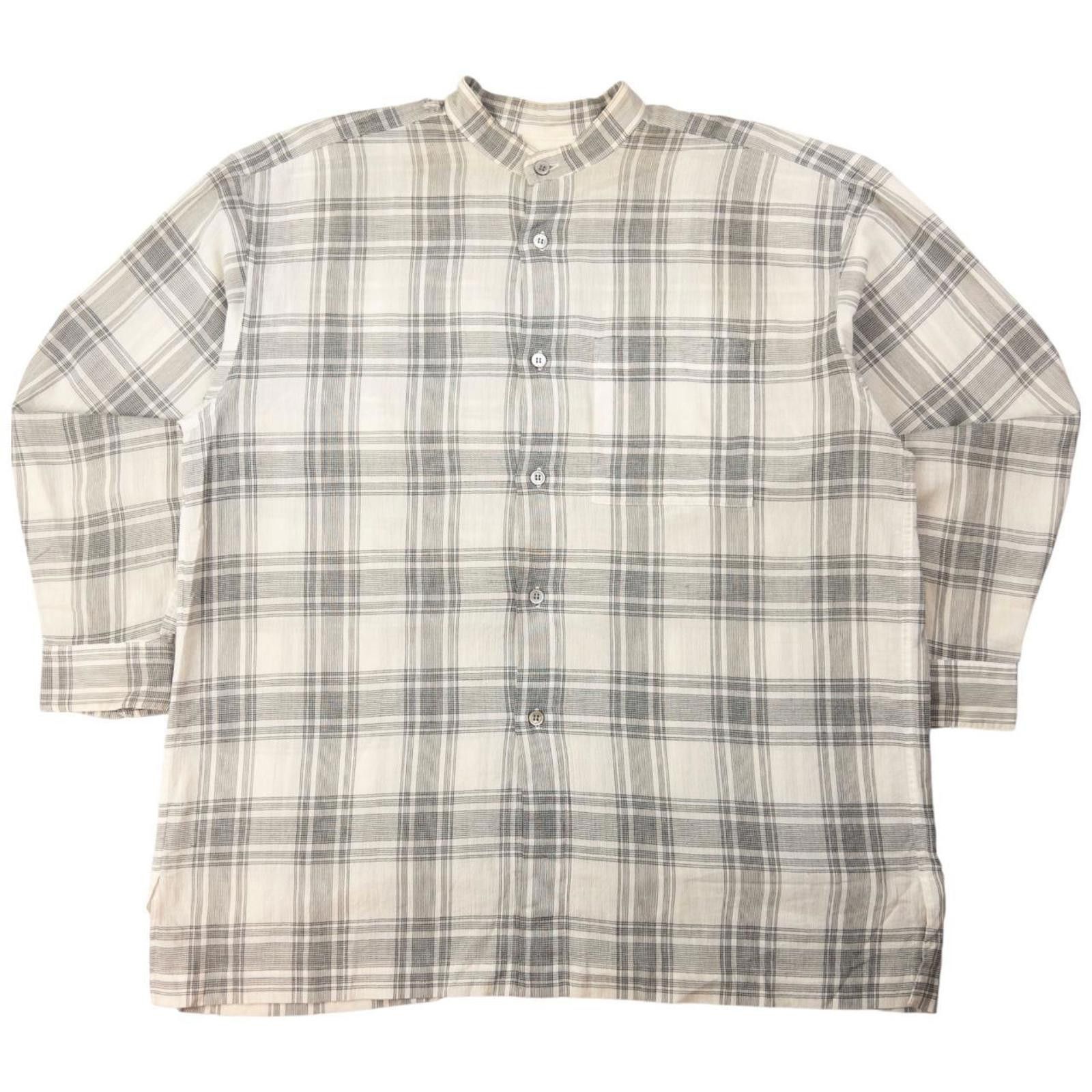 Issey Miyake Vintage Issey Miyake Checkered Long Sleeve Shirt Size L Size US L / EU 52-54 / 3 - 1 Thumbnail