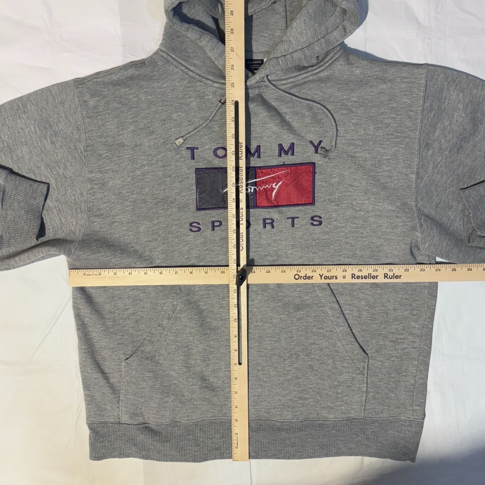Tommy Hilfiger Vintage 90s Tommy Hilfiger Sports Gray Oversized Y2K Hoodie Size US M / EU 48-50 / 2 - 4 Thumbnail