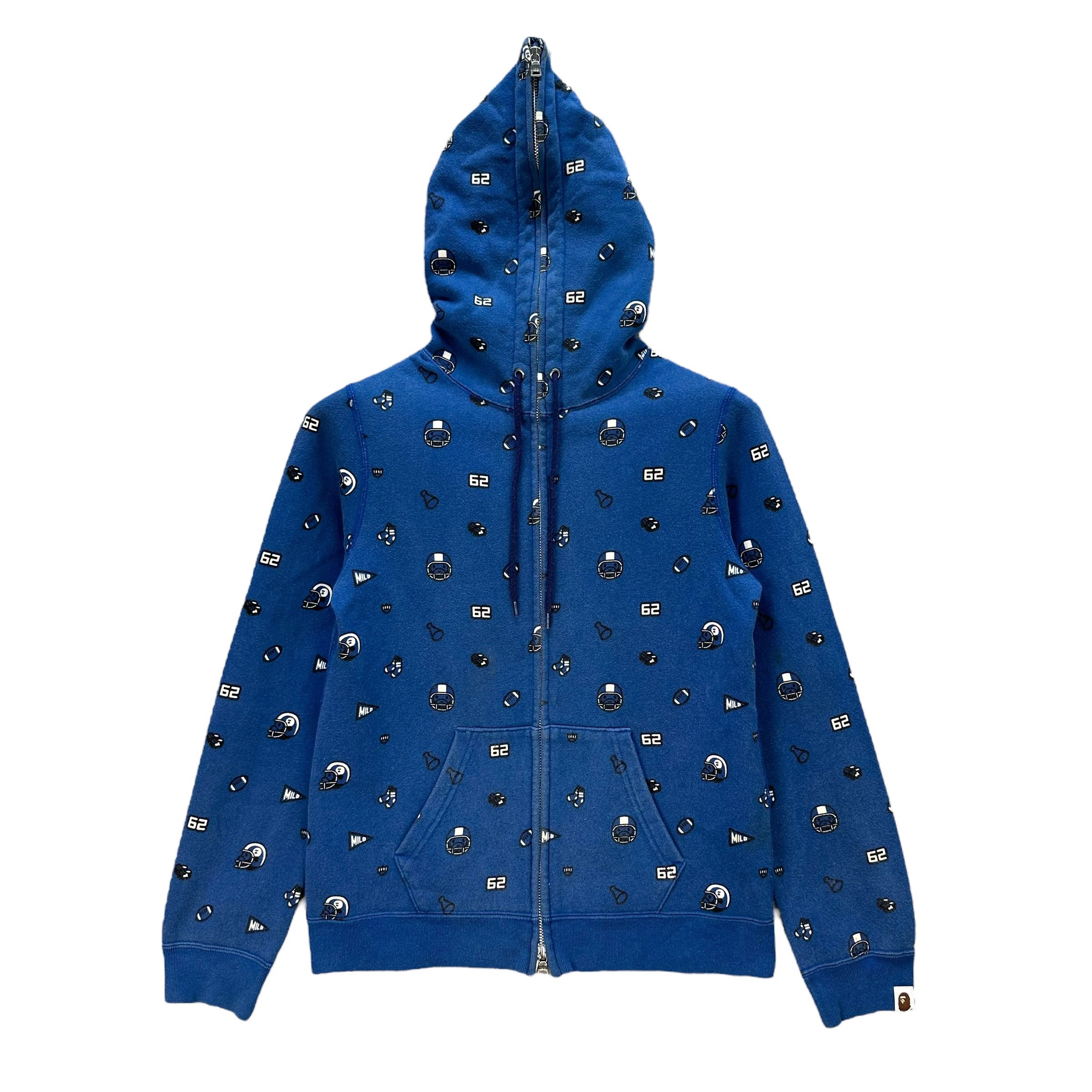 Bape × Nigo BAPE Navy Tiger full zip hoodie a bathing ape NIGO