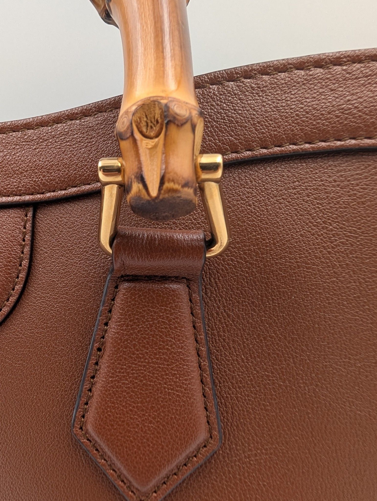 Gucci Brown Diana Tote Bag With Bamboo Handle Size ONE SIZE - 6 Thumbnail
