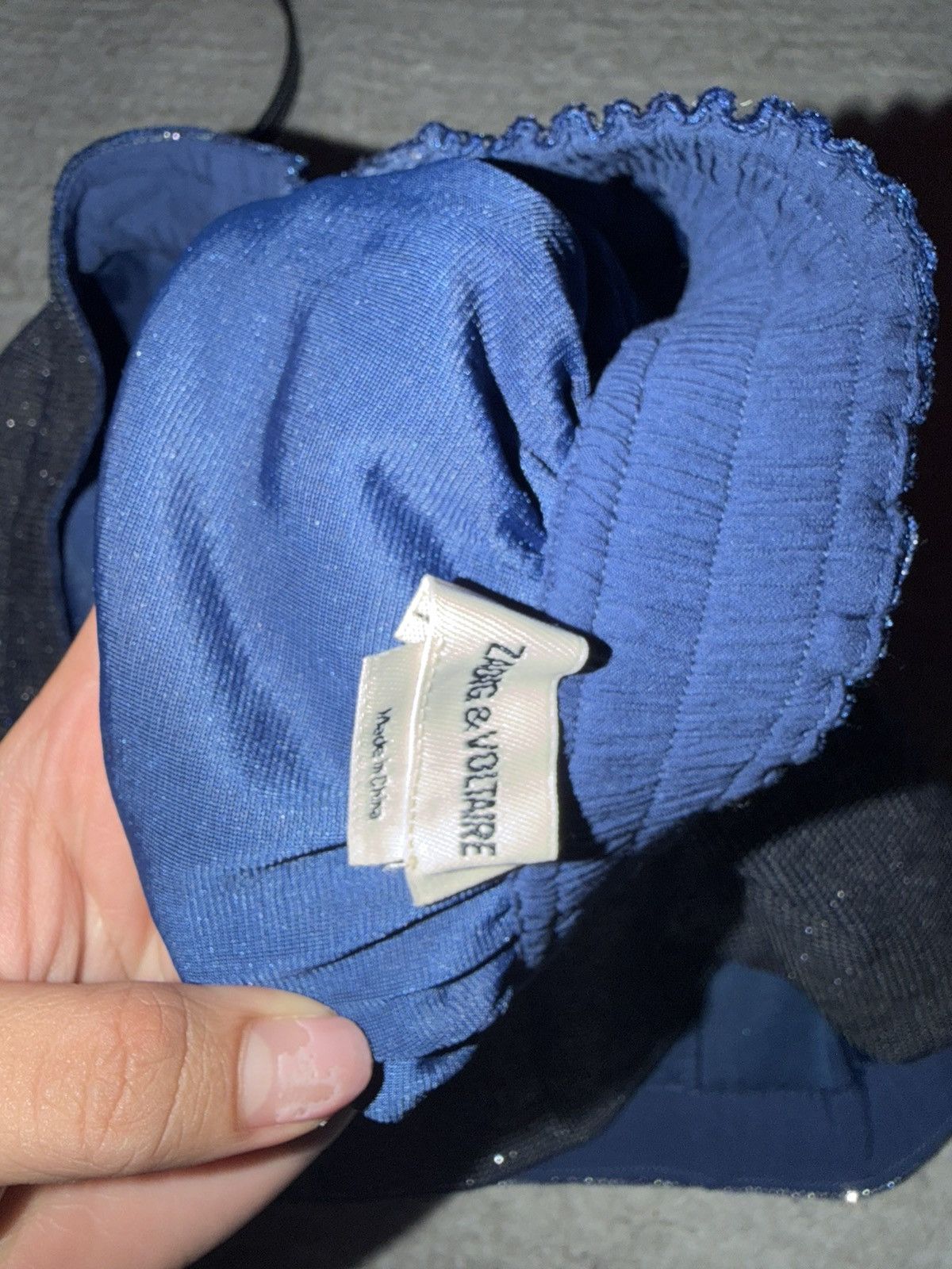 Zadig & Voltaire Silver glittery blue zadig elastic skirt with pockets Size 26" / US 2 / IT 38 - 2 Thumbnail