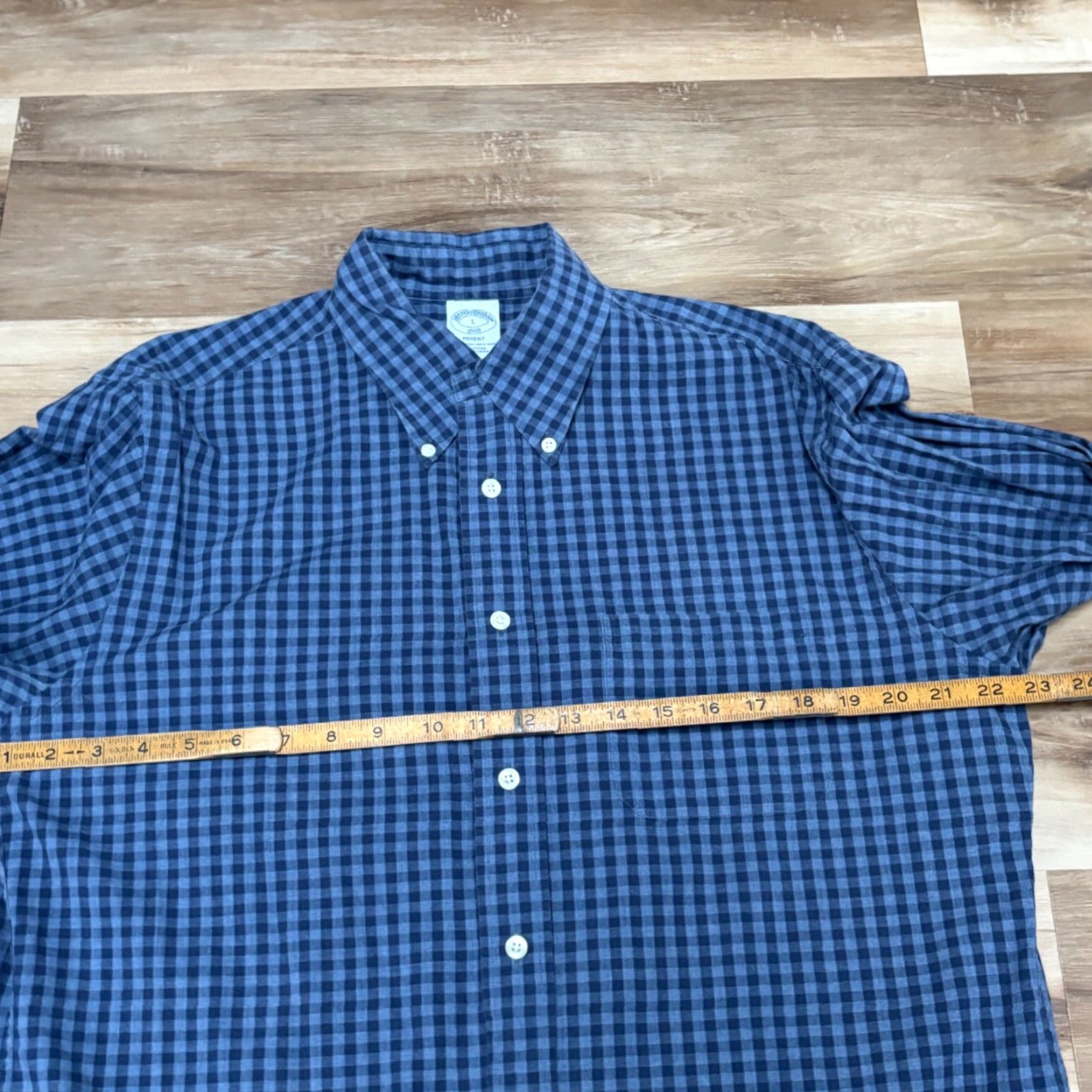 Brooks Brothers Brooks Brothers Shirt Mens Large Button Down Regent Cotton Gingham Plaid Poplin Button-Up Non-Iron Size US L / EU 52-54 / 3 - 6 Thumbnail