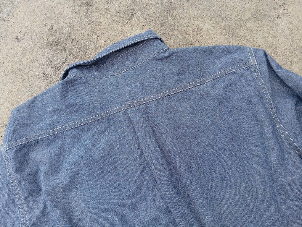 Japanese Brand Chambray Indigo & Double Pocket shirt 🎌 Size US L / EU 52-54 / 3 - 3 Thumbnail