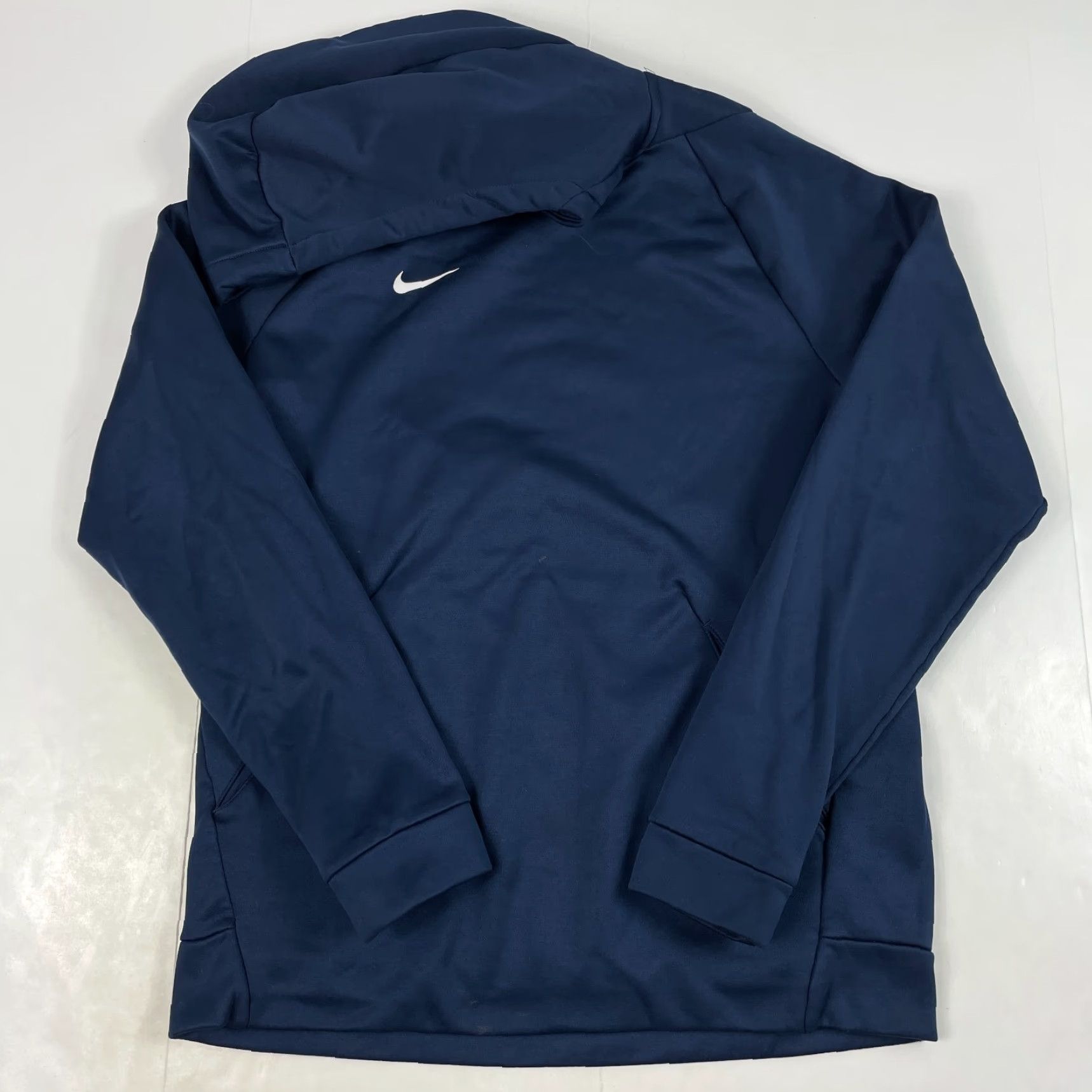 Nike Nike Hoodie Men Medium Blue Dri-Fit Mock Neck Pullover Lined Workout Gym Running Size US M / EU 48-50 / 2 - 2 Thumbnail