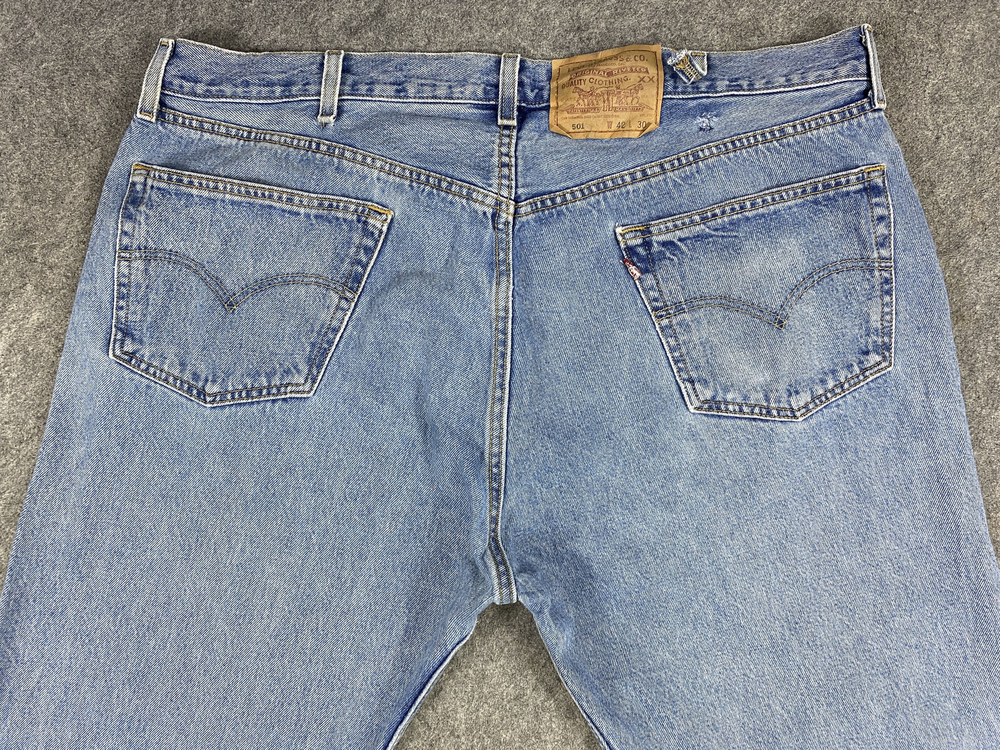 Japanese Brand Blue Wash Vintage Levi's 501 Jeans 41x30 Denim -JN2276 Size US 41 - 4 Thumbnail