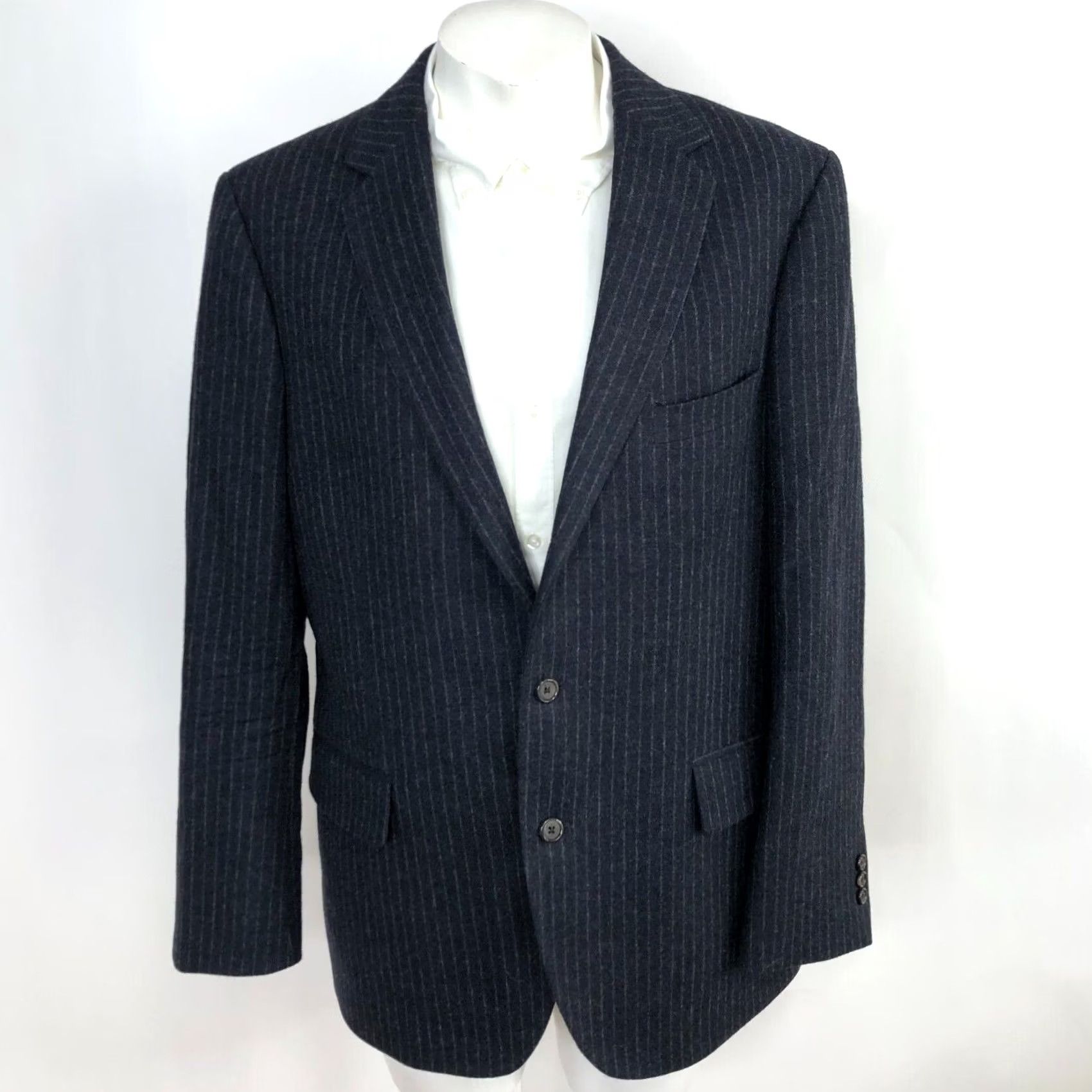 J.Crew J.Crew Legacy Sportcoat 44 R Wool Button Sport Coat Jacket Navy Blue Striped Size US S / EU 44-46 / 1 - 2 Thumbnail