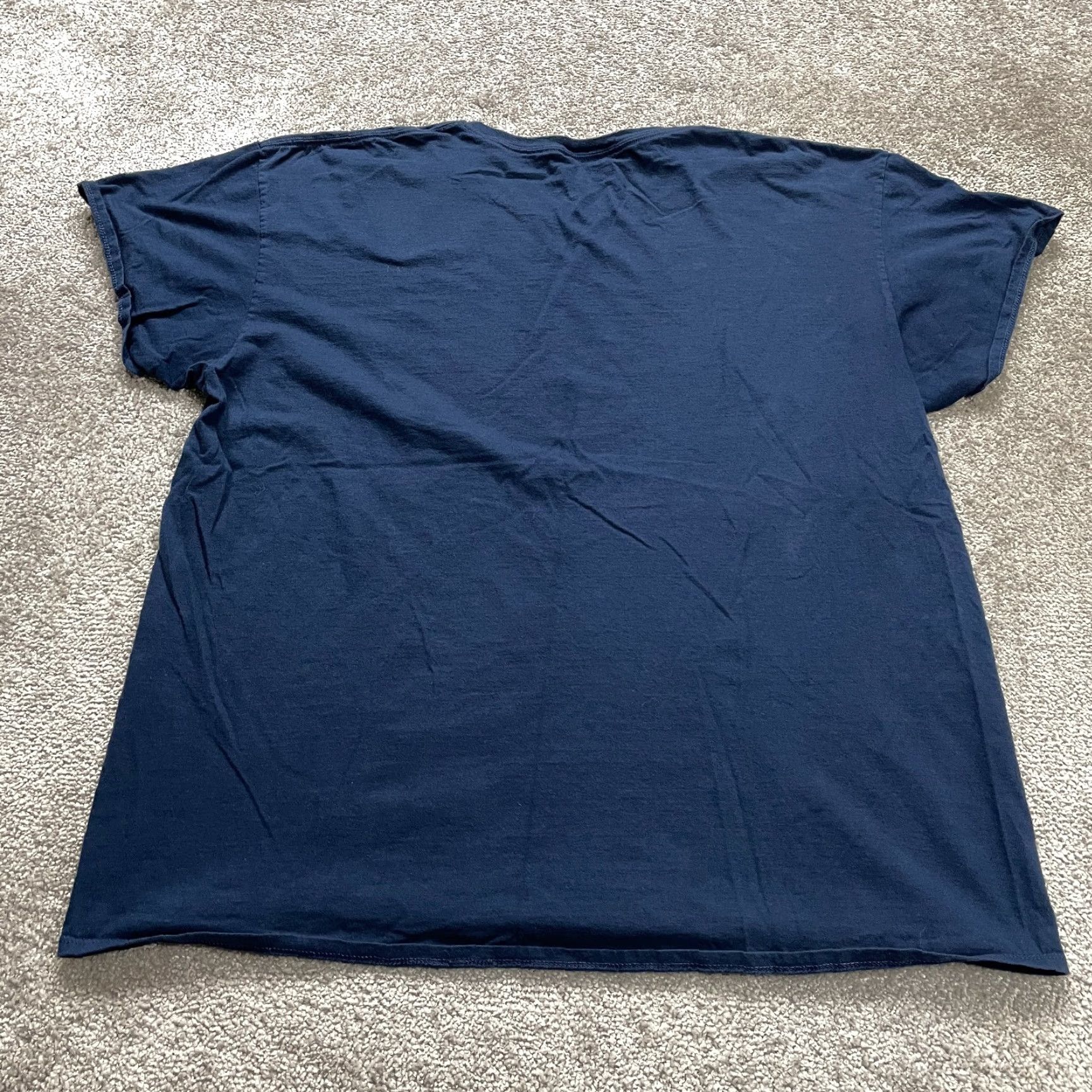 Fruit Of The Loom Fruit Of The Loom Basic Crew Neck T-Shirt Mens 2XL Navy Blue Casual Classic Outdoor Cotton Size US XXL / EU 58 / 5 - 2 Thumbnail