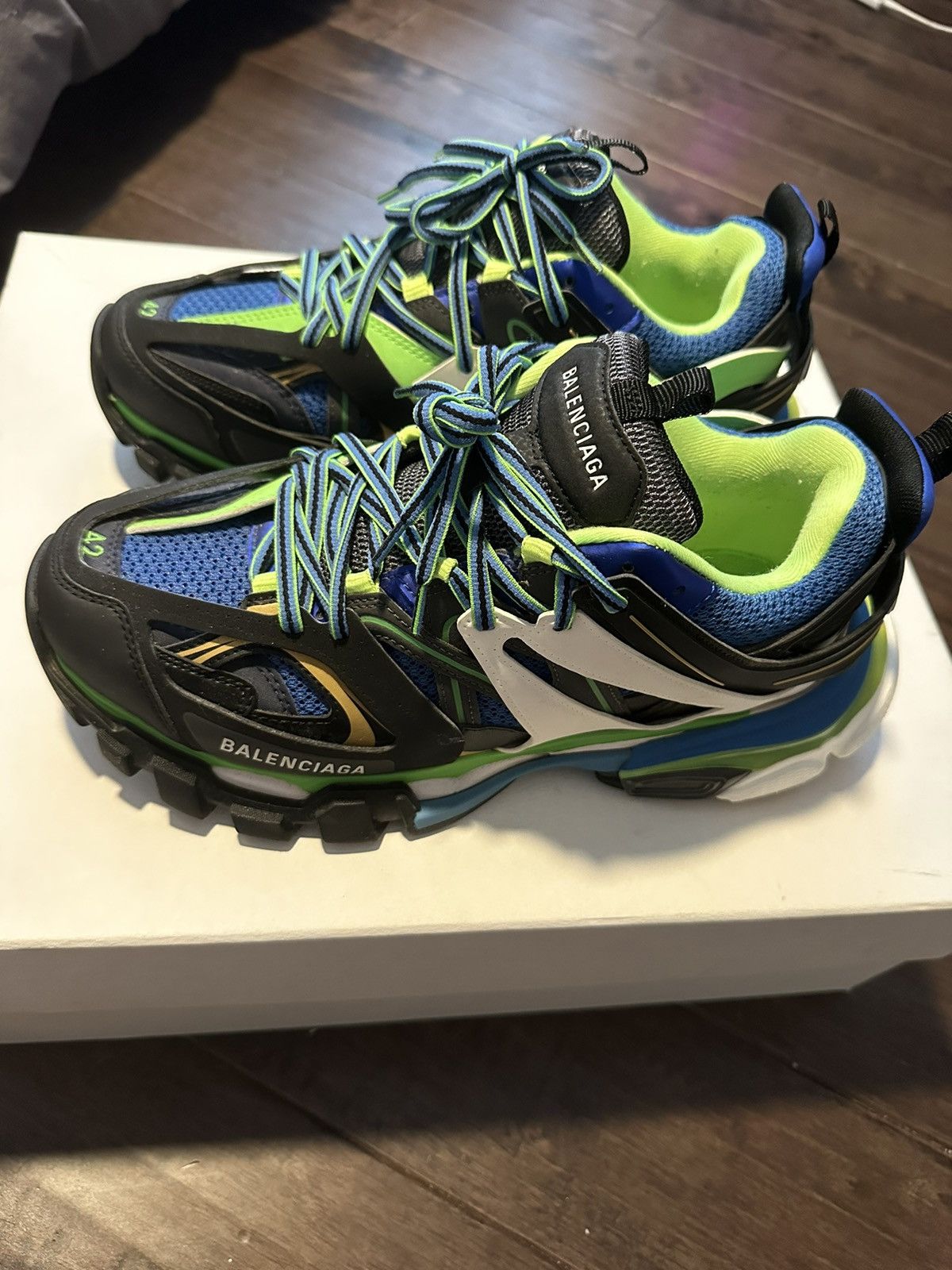 Balenciaga Balenciaga Track Green White Blue Size US 9 / EU 42 - 3 Thumbnail