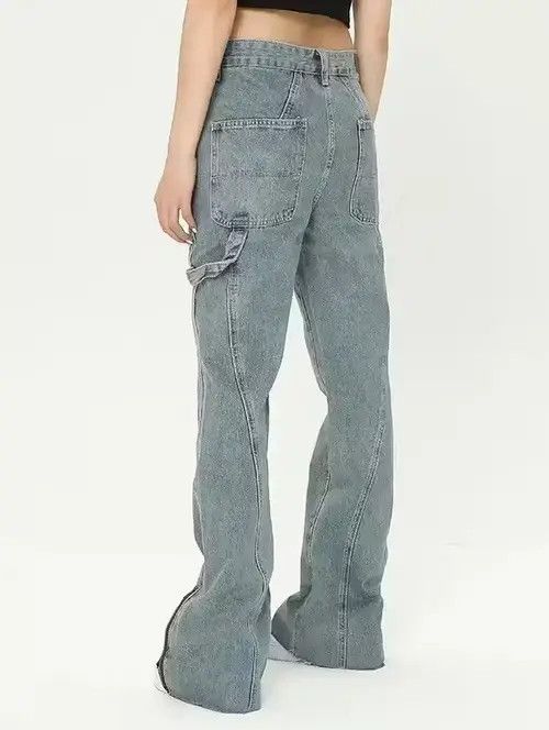 Jean Ankle Zip Flared Denim Jeans Size 25" / US 0 / IT 36 - 3 Thumbnail