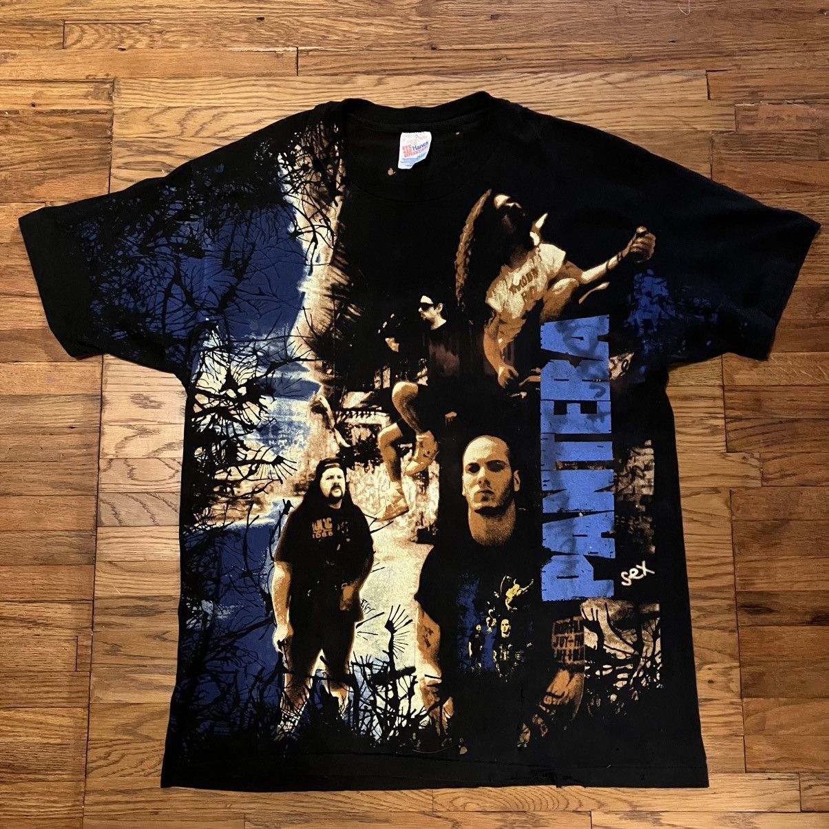 Hanes × Vintage Vintage Pantera All over print AOP 1993 tee
