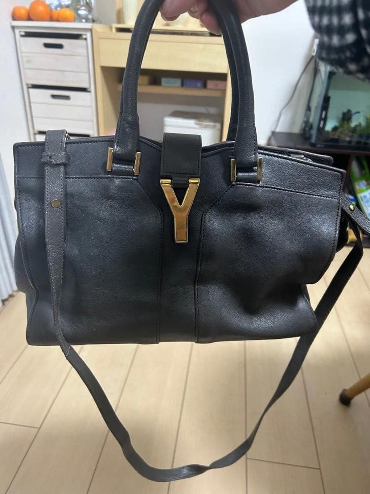 Saint Laurent Paris Saint Laurent - Classic Black Leather Tote Bag Size ONE SIZE - 9 Thumbnail