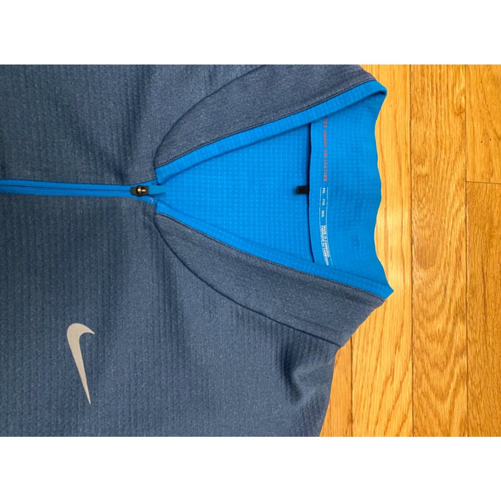 Nike Nike Jacket Mens XXL Tiger Woods VNeck Quarter Zip Golf Blue Sports Dri-FIT Pullover Pullover Shirt Long Sleeve Casual Activewear Logo Zipper Modern Size US XXL / EU 58 / 5 - 3 Thumbnail