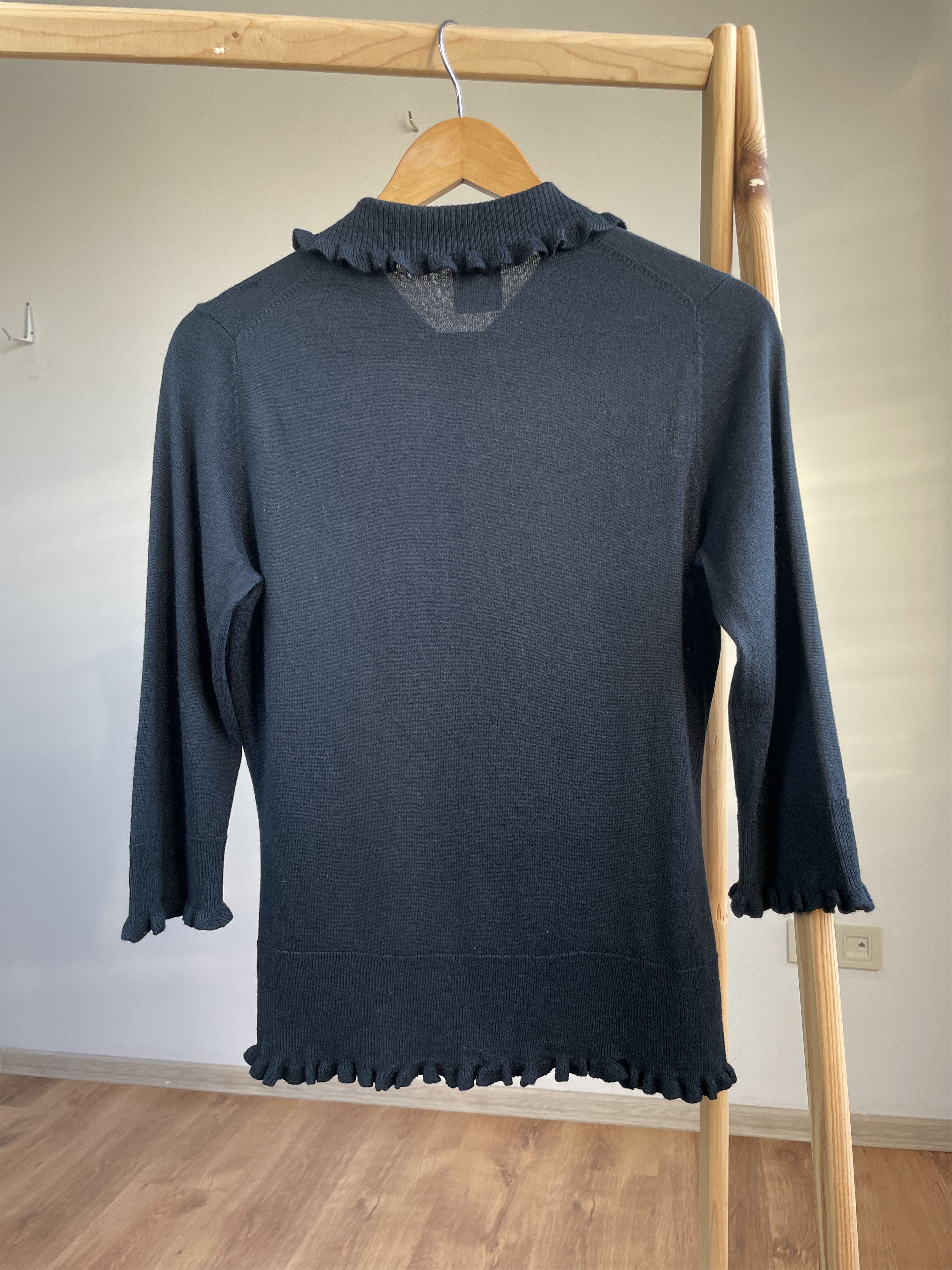 Other Poetry Womens Silk Cashmere Ruffle Knitted Blouse Size M / US 6-8 / IT 42-44 - 2 Thumbnail