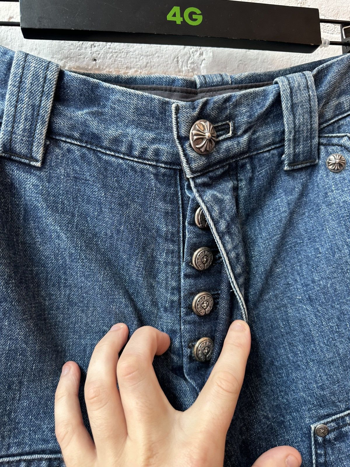 Chrome Hearts Chrome Hearts Double Knee Denim Shorts Size US 29 - 3 Thumbnail