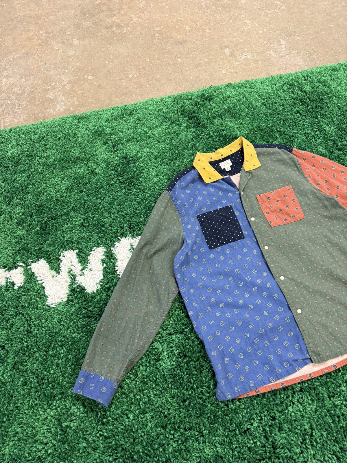 J.Crew RARE J.Crew Paisley Patch Work Shirt Sz. XL J Crew Sewn Size US XL / EU 56 / 4 - 2 Thumbnail