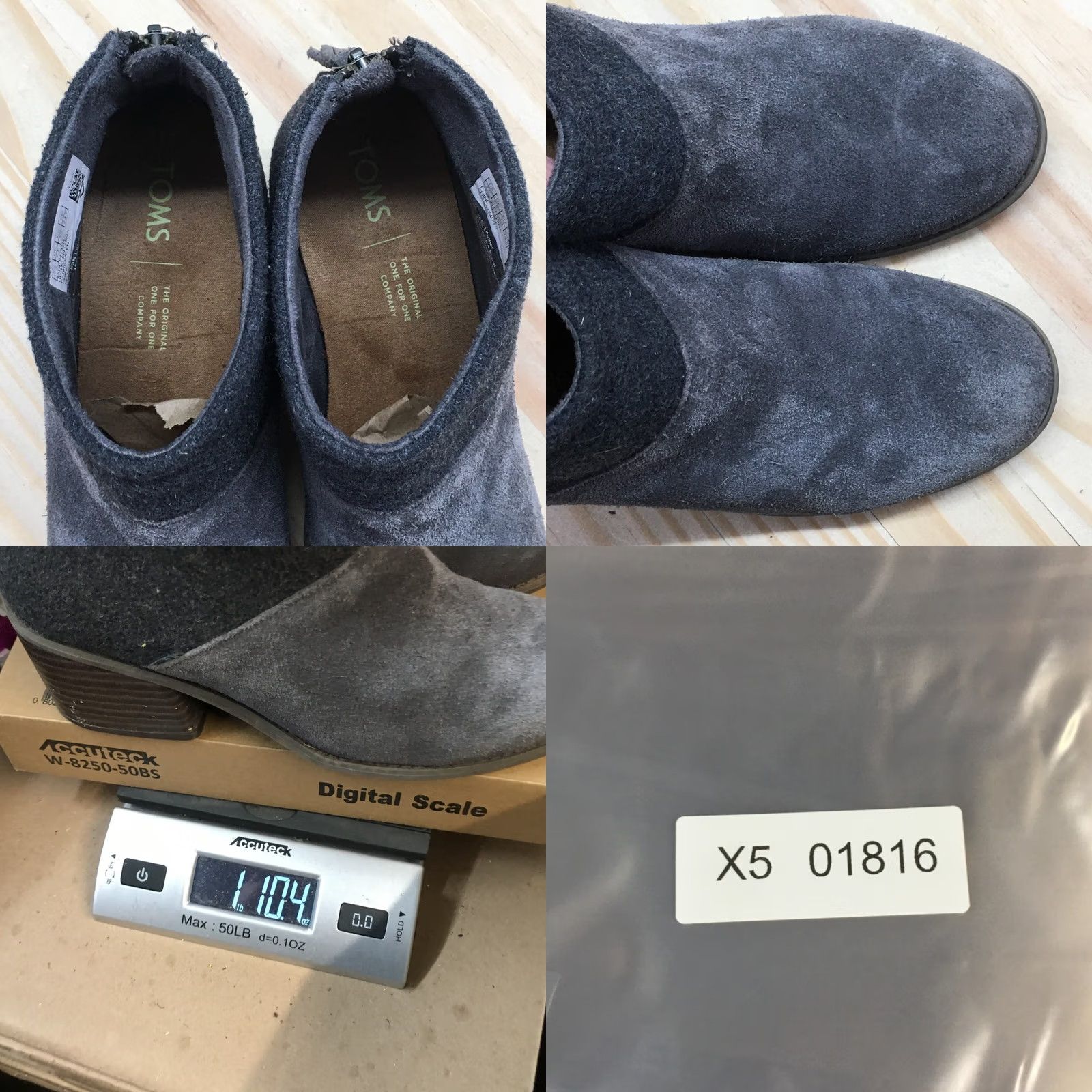 Toms Toms Boots Womens 7.5 Lacy Ankle Bootie Gray Casual Comfort Block Heels 10013058 Size US 8 / IT 38 - 10 Thumbnail