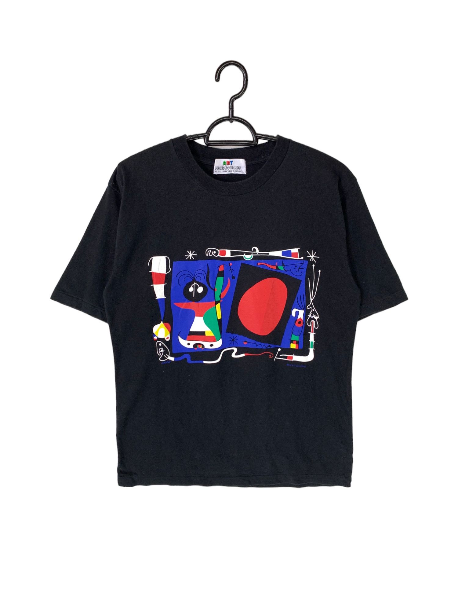 image of 90's Joan Miro Succ Surrealism Vintage Art Shirt in Black, Men's (Size Medium)