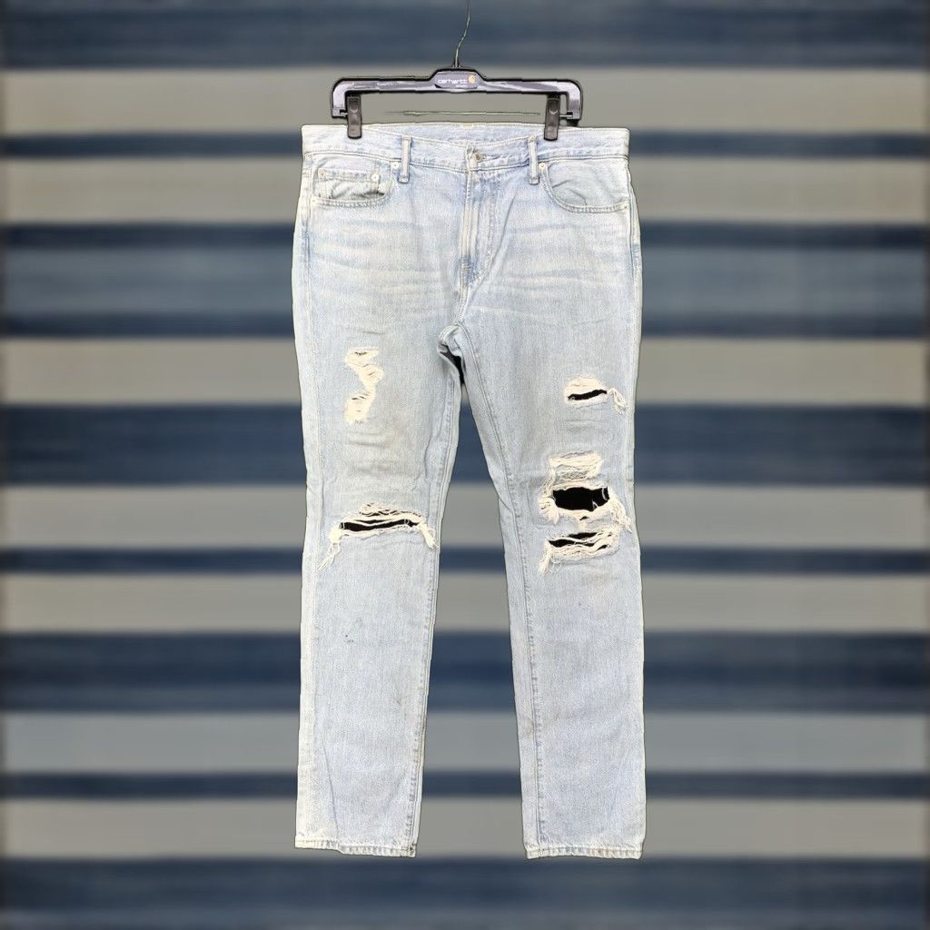 Abercrombie & Fitch Abercrombie & Fitch Jeans Mens 34x32 Athletic Skinny Fit 5-Pocket Denim Blue Cotton Blend Leather Logo Buckle Bke USA 90s 00s 2000s Vintage No Size US 34 / EU 50 - 1 Thumbnail