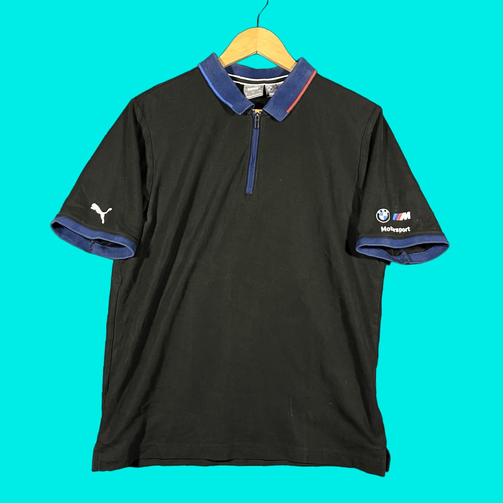 Puma PUMA BMW Motorsport Mens Large Polo Shirt Logo Racing Black M3 Size US L / EU 52-54 / 3 - 1 Thumbnail