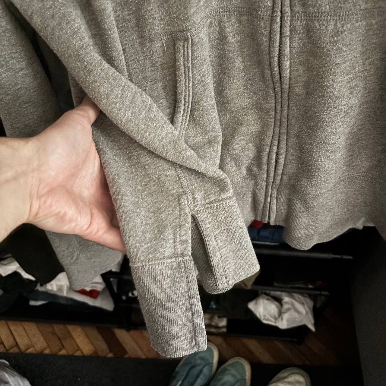 Vintage Vintage Polo Ralph Lauren Zip Hoodie Grey Punk ERD Size US XL / EU 56 / 4 - 7 Thumbnail