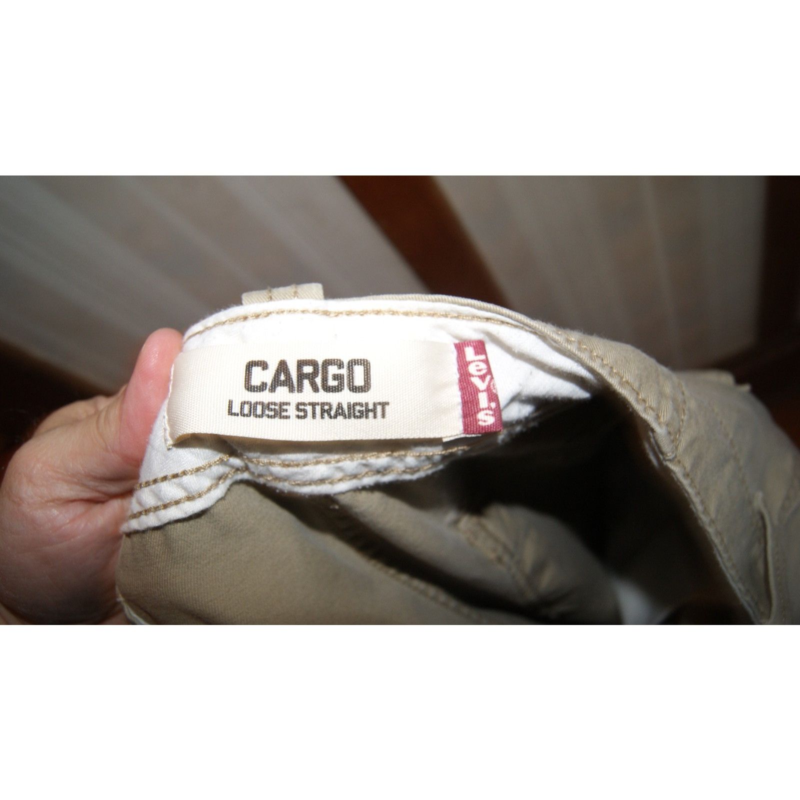 Levi's VTG Men’s Levi's Loose Straight Cargo Pants 36/34 Tan Khaki Size US 36 / EU 52 - 3 Thumbnail