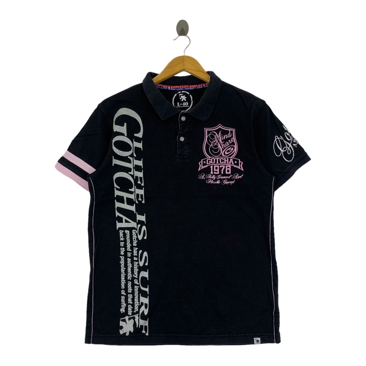 Vintage GOTCHA INTERNATIONAL SURF Polo Tee Shirt