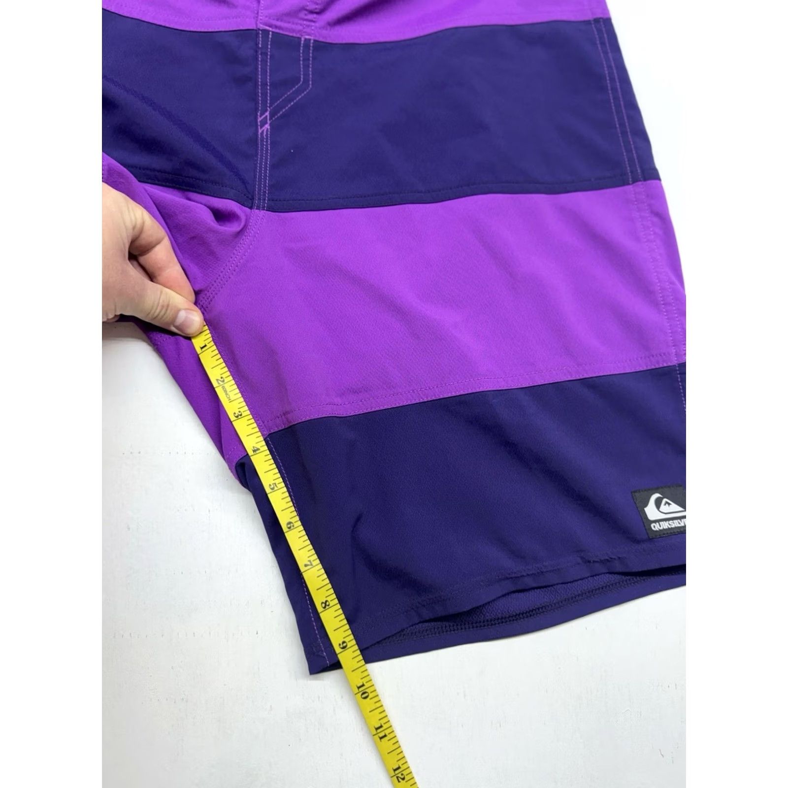 Quiksilver Quicksilver Board Shorts Storm Purple Mens 36 XL Melbourne Australian Rugby Striped Polyester Spandex Wave Surf Swim Bottoms Size US 36 / EU 52 - 7 Thumbnail