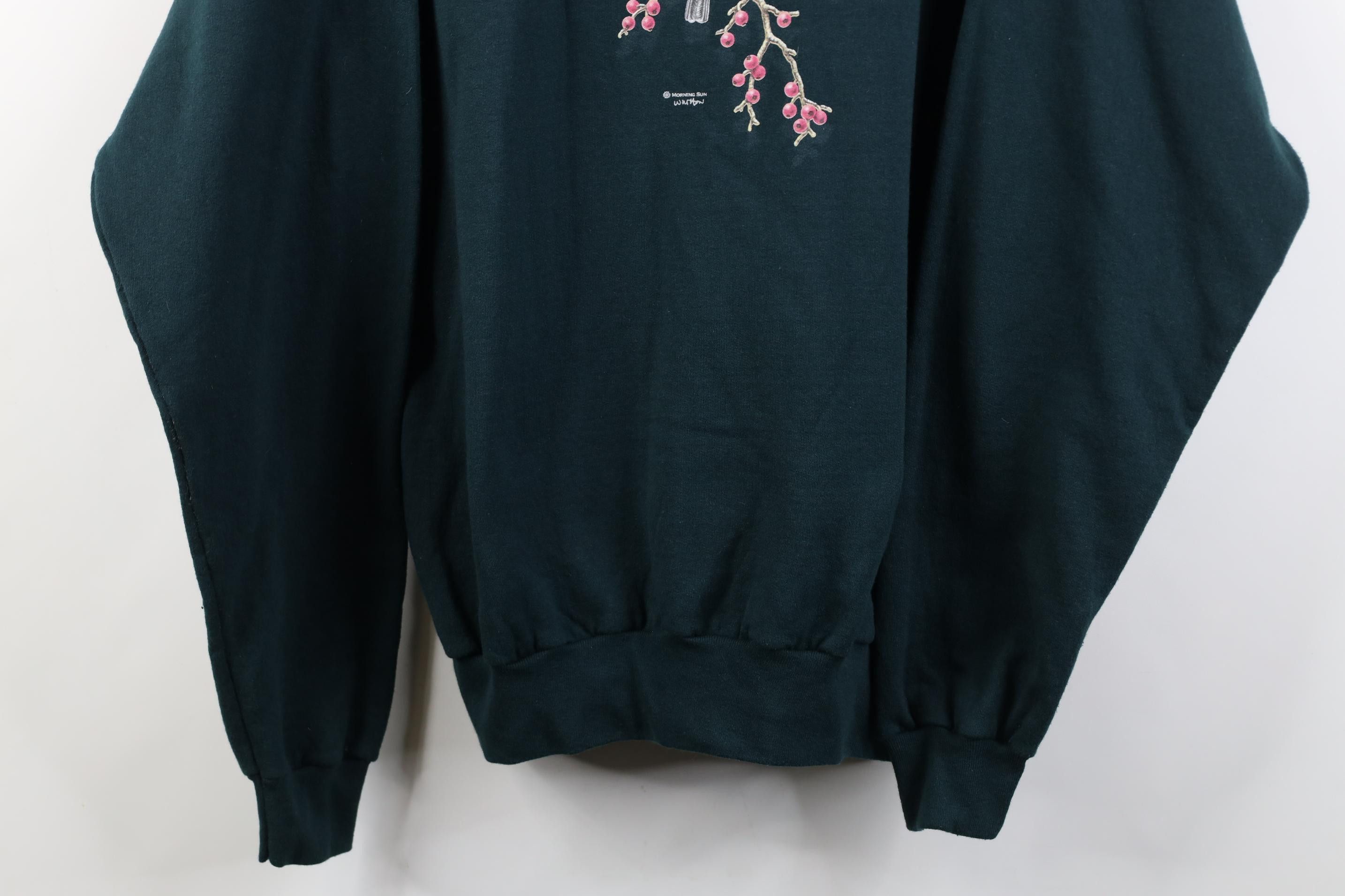 Vintage Vintage 90s Streetwear Nature Bird Layered Sweatshirt Green Size XL / US 12-14 / IT 48-50 - 3 Thumbnail