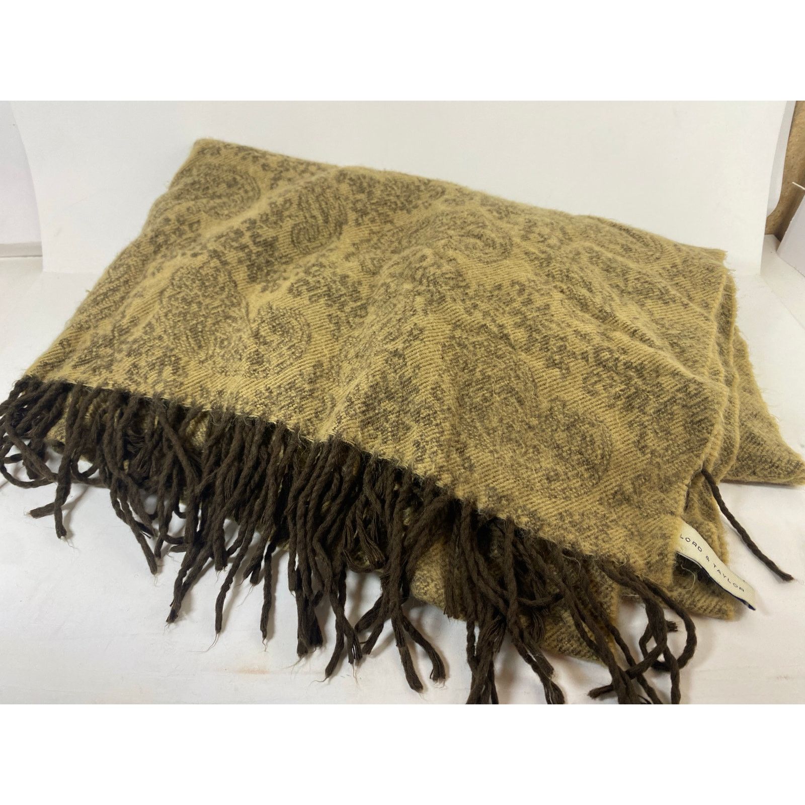 Lord & Taylor Lord and Taylor 100% Acrylic Shawl Brown Size ONE SIZE - 2 Thumbnail