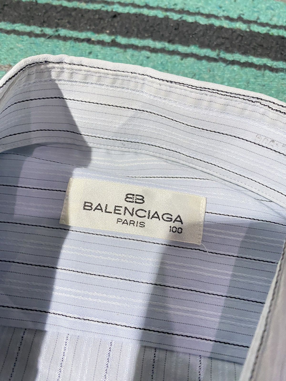 Balenciaga Balenciaga Striped Shirt Size US L / EU 52-54 / 3 - 4 Thumbnail