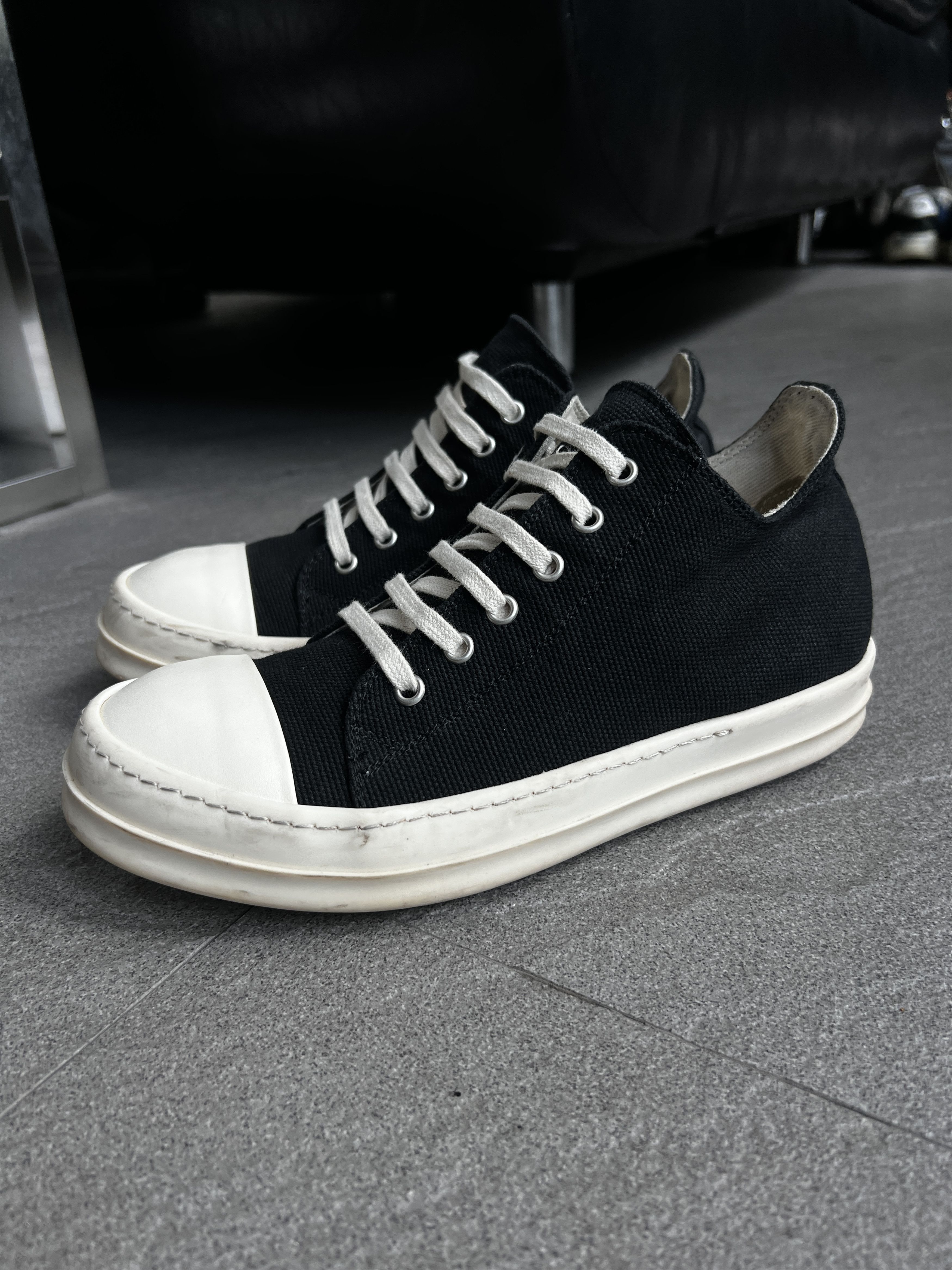 Rick Owens Drkshdw Rick Owens DRKSHDW Low Ramones Canvas EU40 Size US 7 / EU 40 - 1 Thumbnail