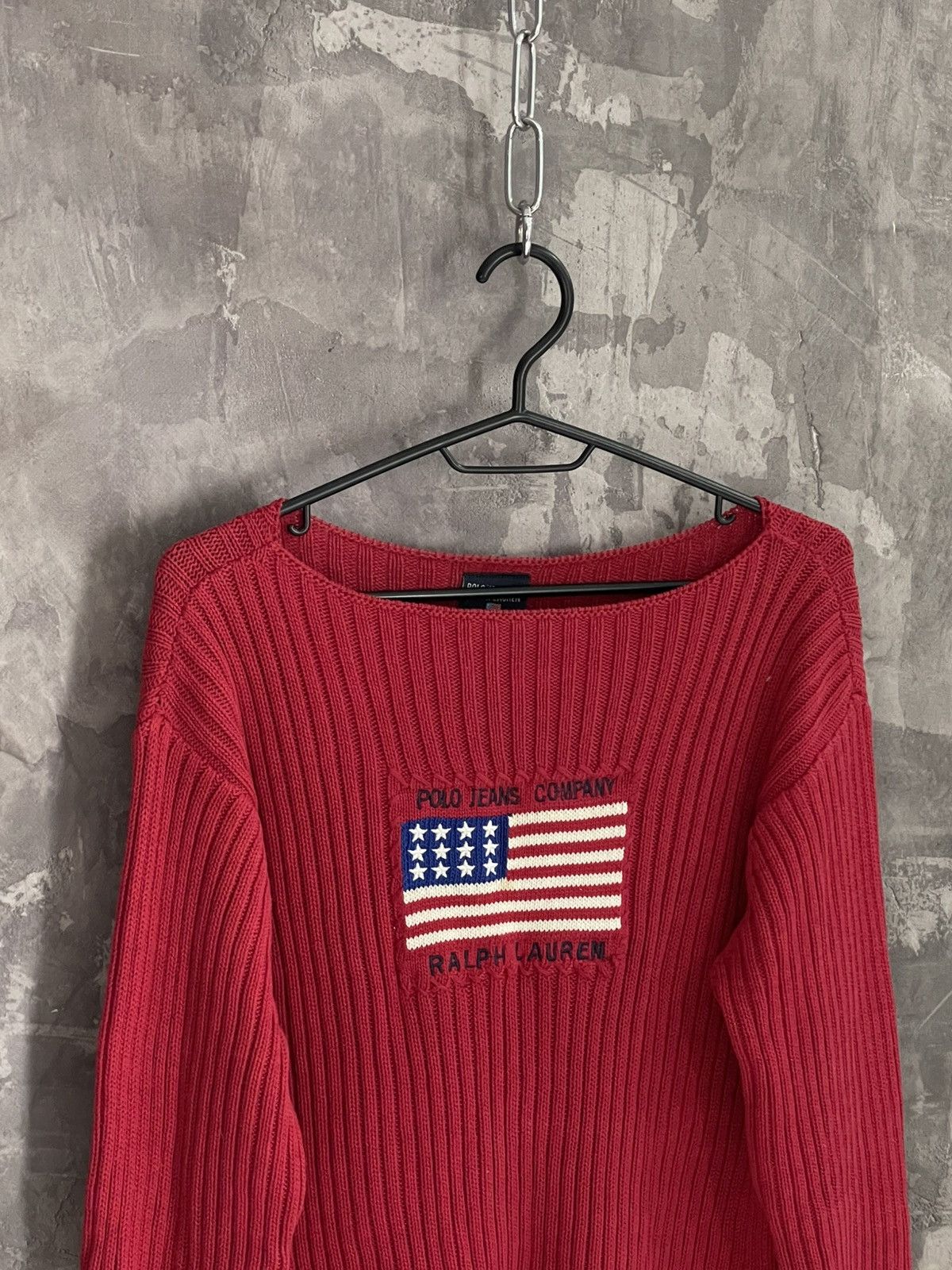 Polo Ralph Lauren × Vintage Vintage Polo Ralph Lauren USA Knit Sweater Size M / US 6-8 / IT 42-44 - 7 Thumbnail