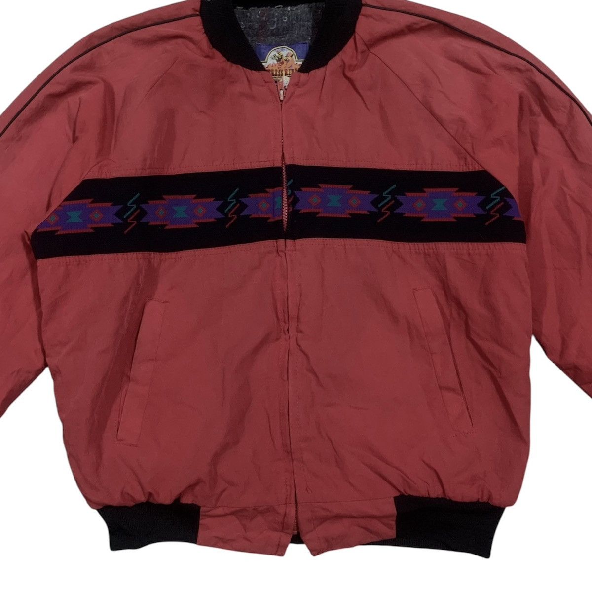 Vintage Vintage Express Rider Aztec Southwestern Bomber Jacket Size US L / EU 52-54 / 3 - 3 Thumbnail