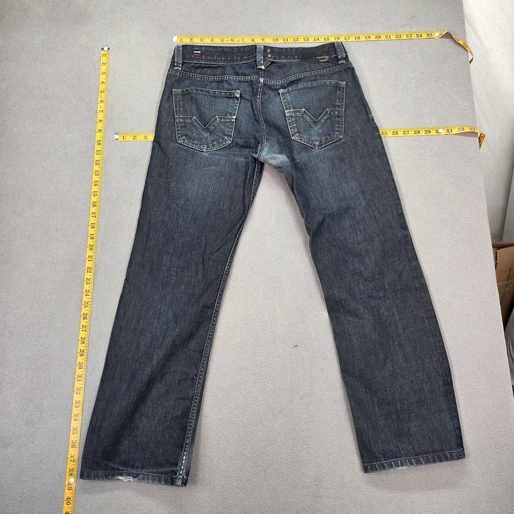 Diesel Diesel Larkee Jeans Mens 32x29 Blue Straight Button Fly Distressed 0088Z Vintage No Size US 32 / EU 48 - 2 Thumbnail