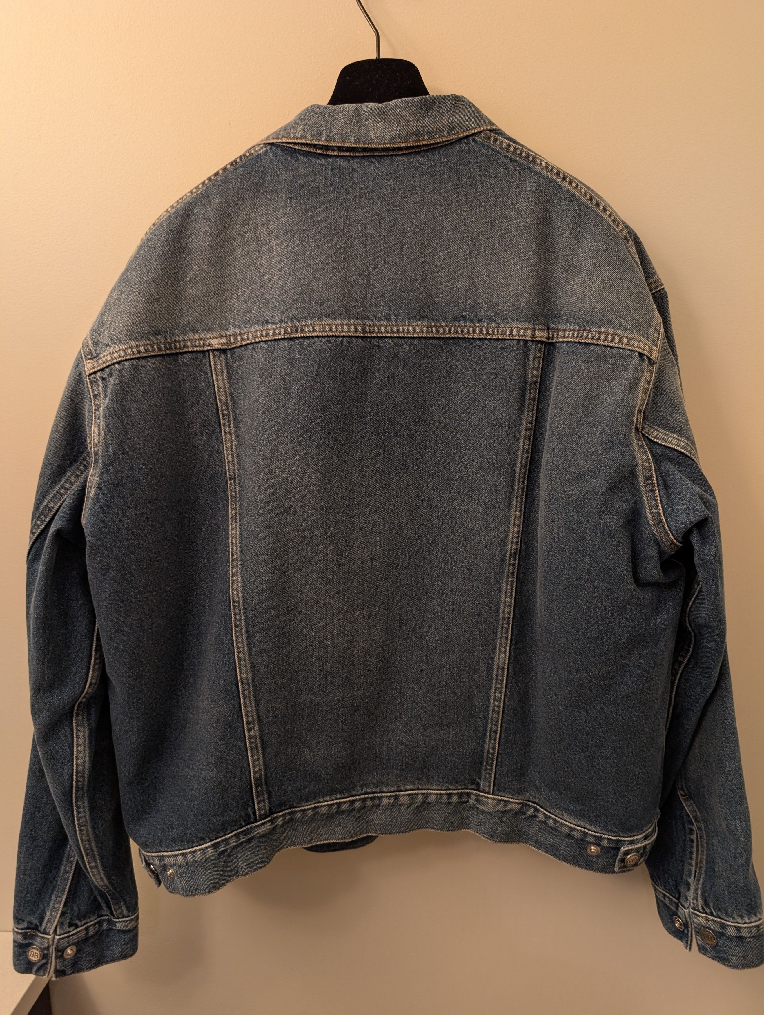 Balenciaga Balenciaga FW18 Oversized Denim Blue Fur Jacket Size US S / EU 44-46 / 1 - 2 Thumbnail