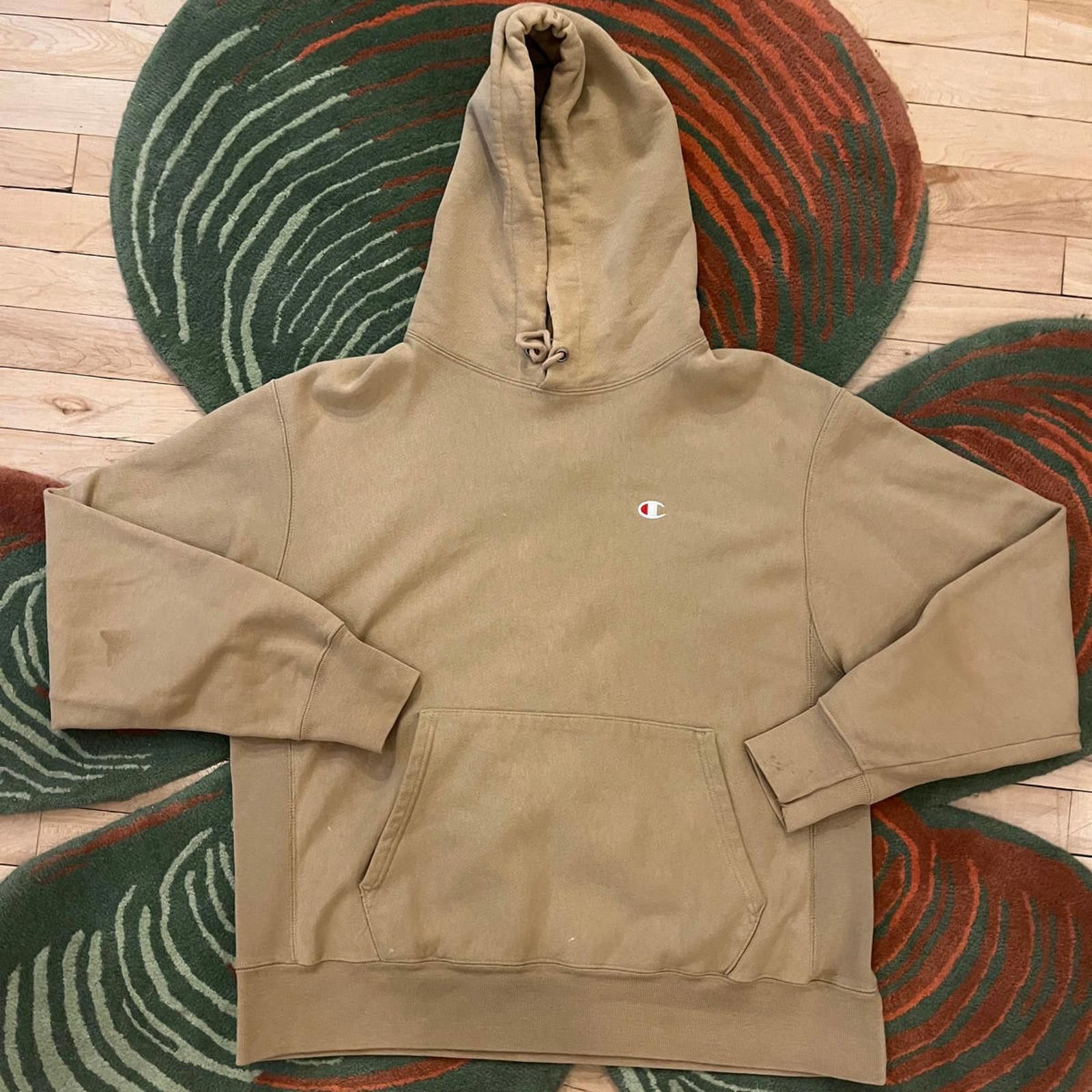 Other Champion Reverse Weave Large Hoodie Sweatshirt Tan Size US L / EU 52-54 / 3 - 1 Thumbnail