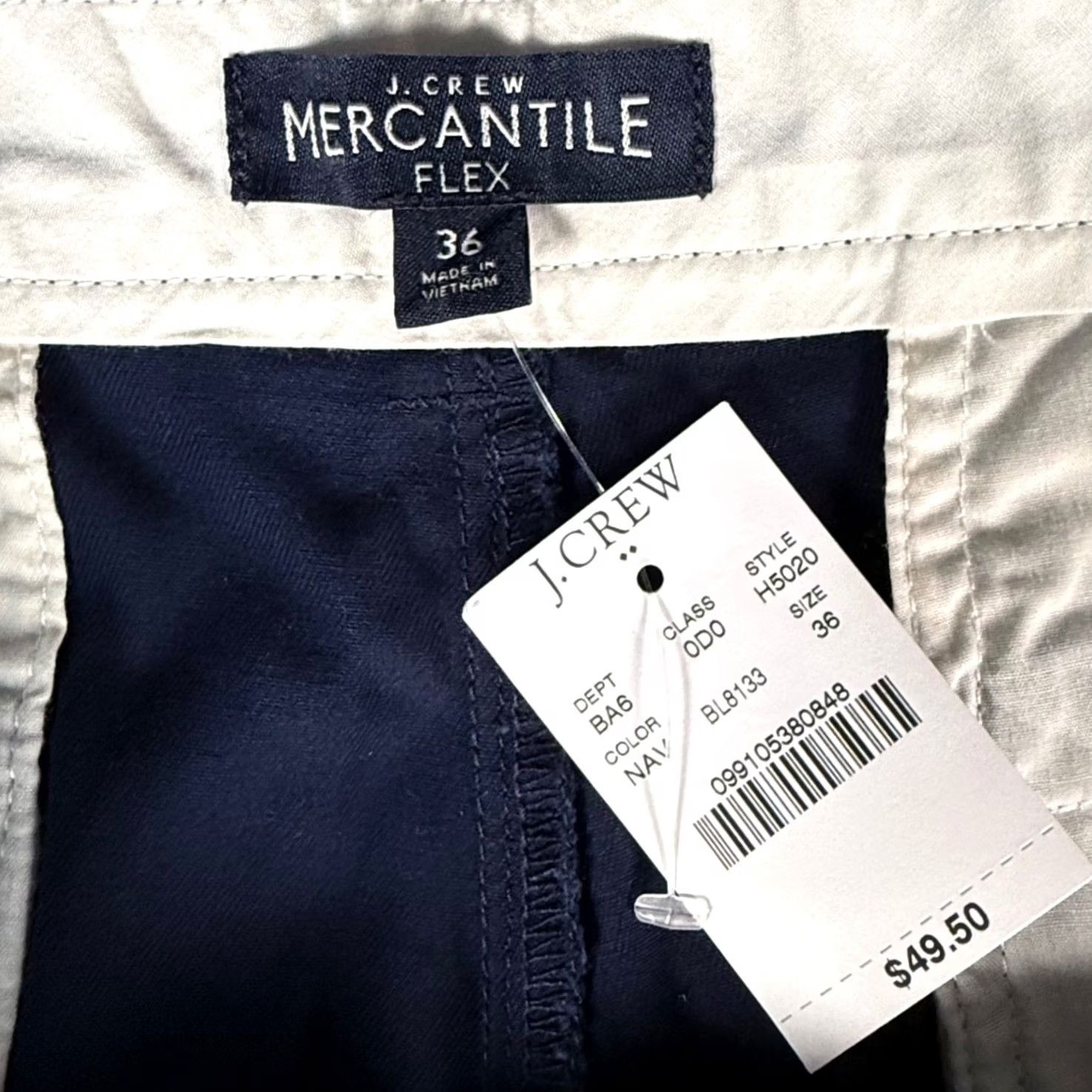 J.Crew J.Crew Mens 36 Flex Gramercy Chino Shorts Navy Blue 9 Inseam H5020 NWT Preppy Size US 36 / EU 52 - 3 Thumbnail