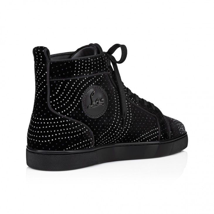 Christian Louboutin o1s1wg110125 Louis Orlato High-Top Sneakers in Black Size US 9 / EU 42 - 2 Thumbnail