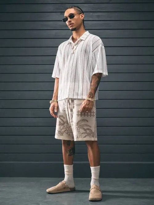 Jean × Vintage Summer Y2K Drip shorts Size US 36 / EU 52 - 2 Thumbnail