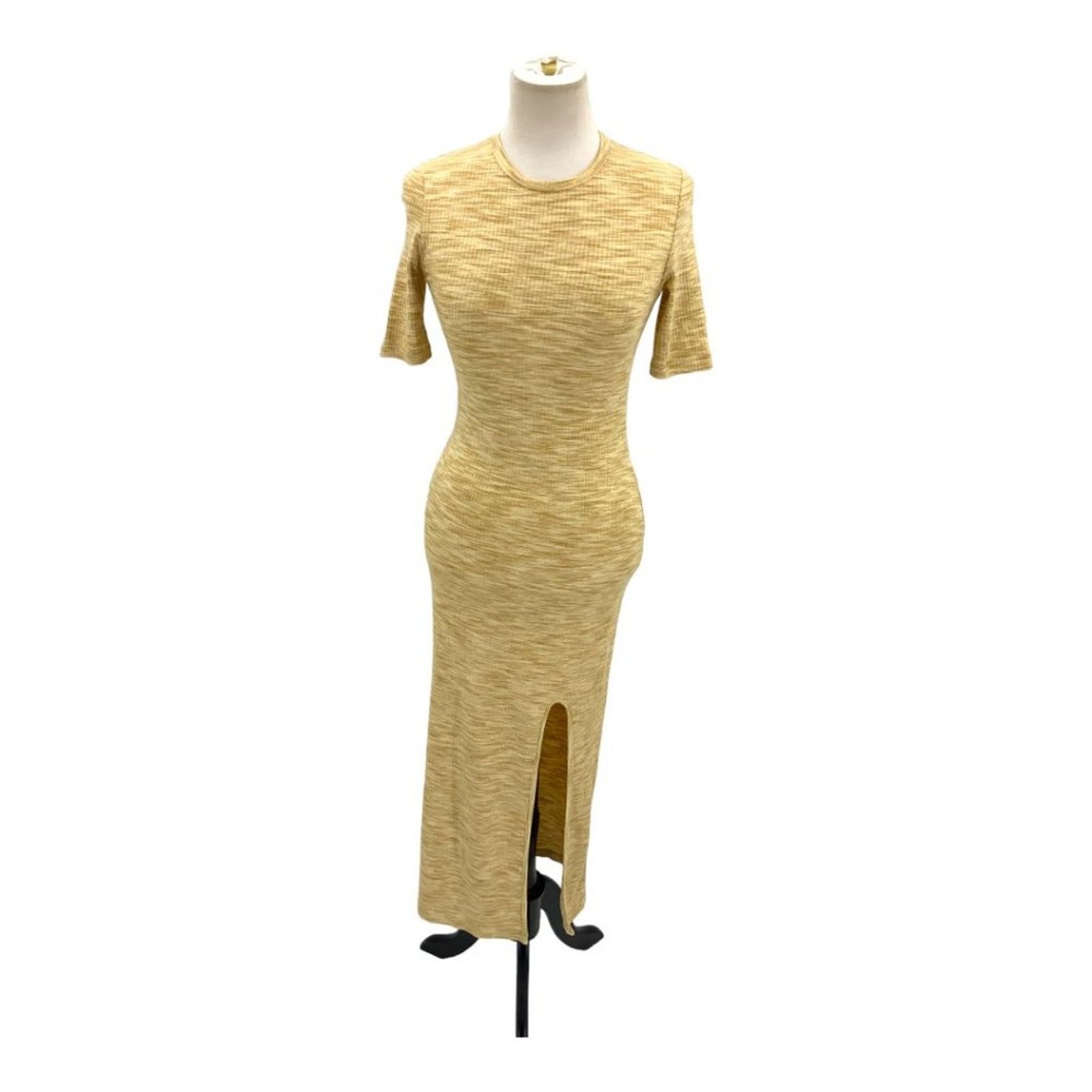 Samsoe Samsoe SAMSOE SAMSOE Hilde Desert Yellow Knit Dress XXS $190 MSRP Size XXS / US 00 / IT 34 - 2 Thumbnail