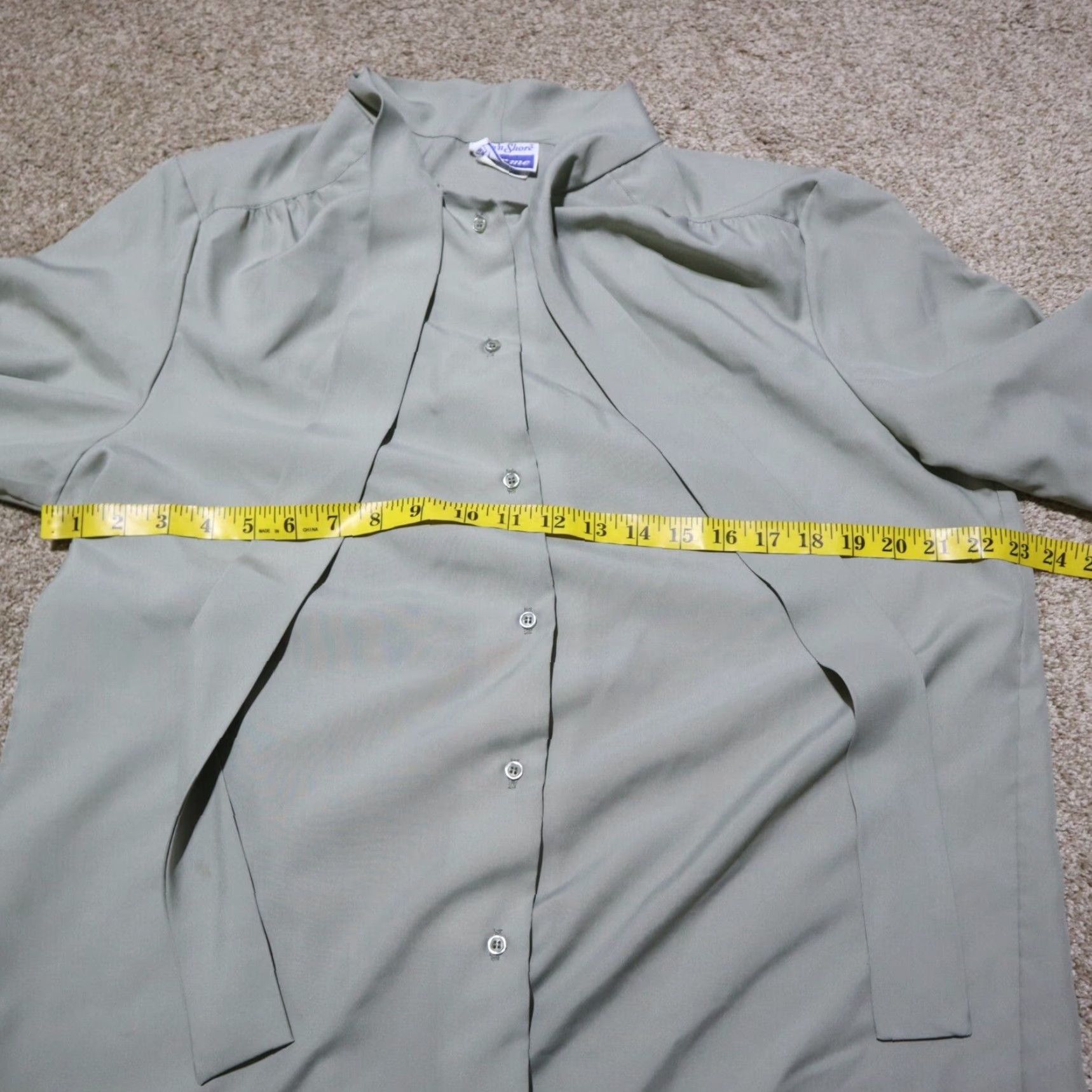 Vintage Ship n shore Blouse Shirt Adult 40 Green Button Down 90s Women's Plus Size XL Size S / US 4 / IT 40 - 4 Thumbnail
