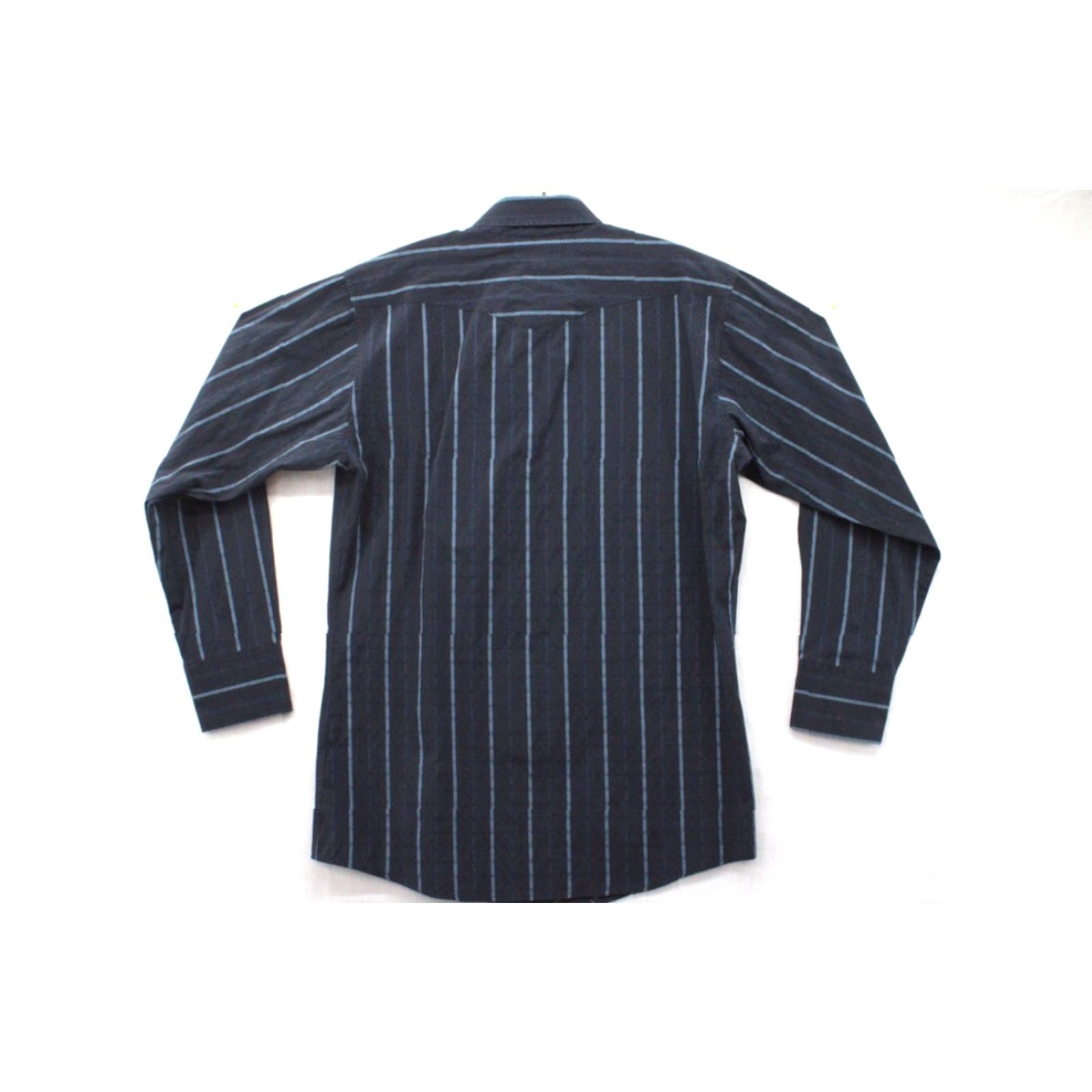 Vintage Panhandle Slim Shirt Mens Medium Blue Striped Diamond Print Pearl Snap Western Size US M / EU 48-50 / 2 - 4 Thumbnail