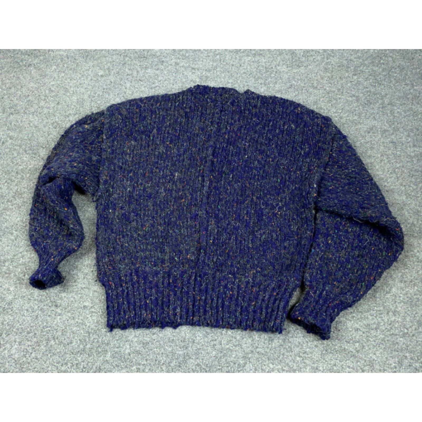 Vintage VINTAGE 90s Lizwear Purple Crew Neck Chunky Knit Women's Medium Wool Sweater Size M / US 6-8 / IT 42-44 - 2 Thumbnail
