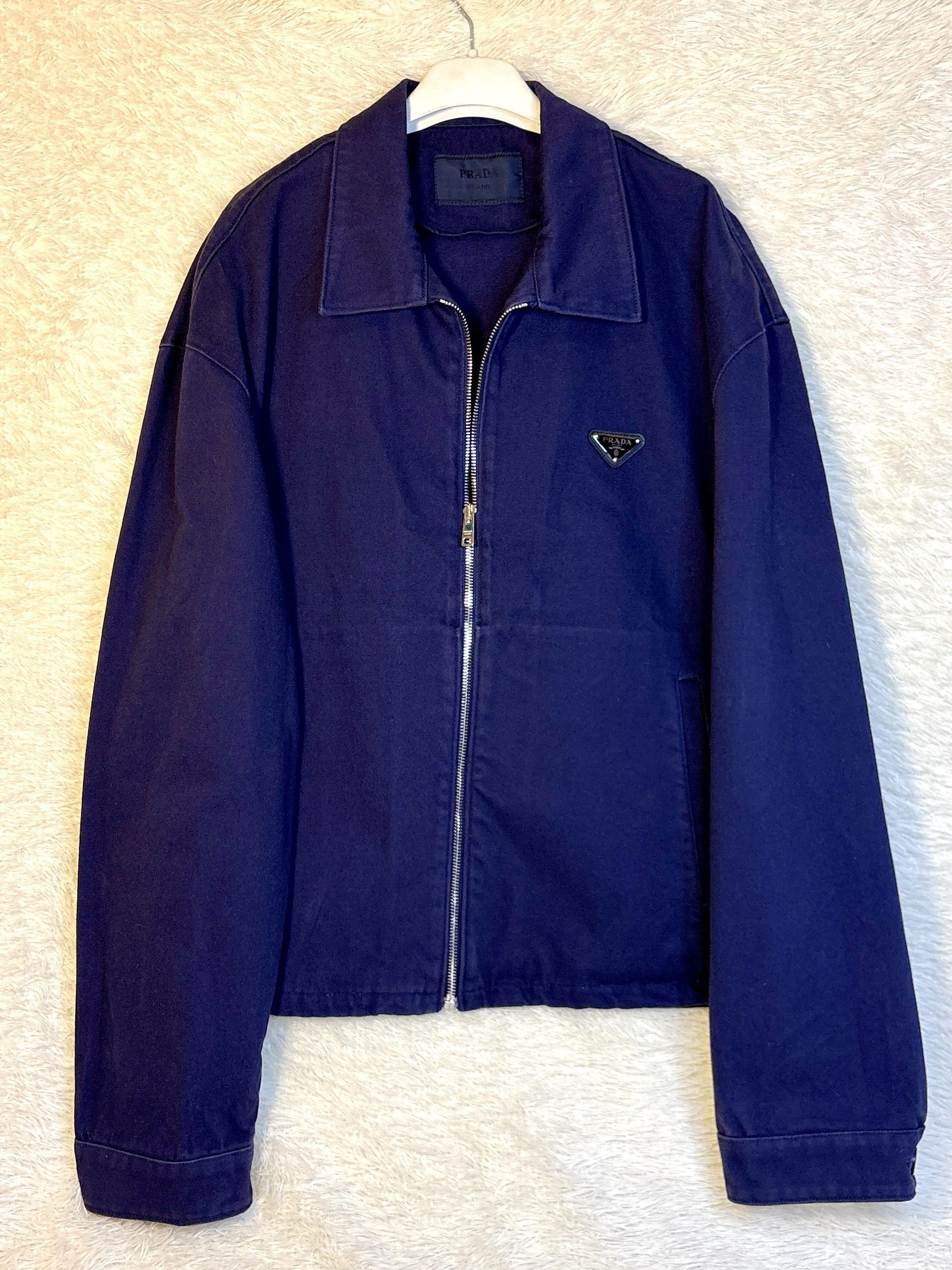 Prada Prada SS 2025 Cotton Denim Bomber Jacket. XL Size US XL / EU 56 / 4 - 1 Thumbnail