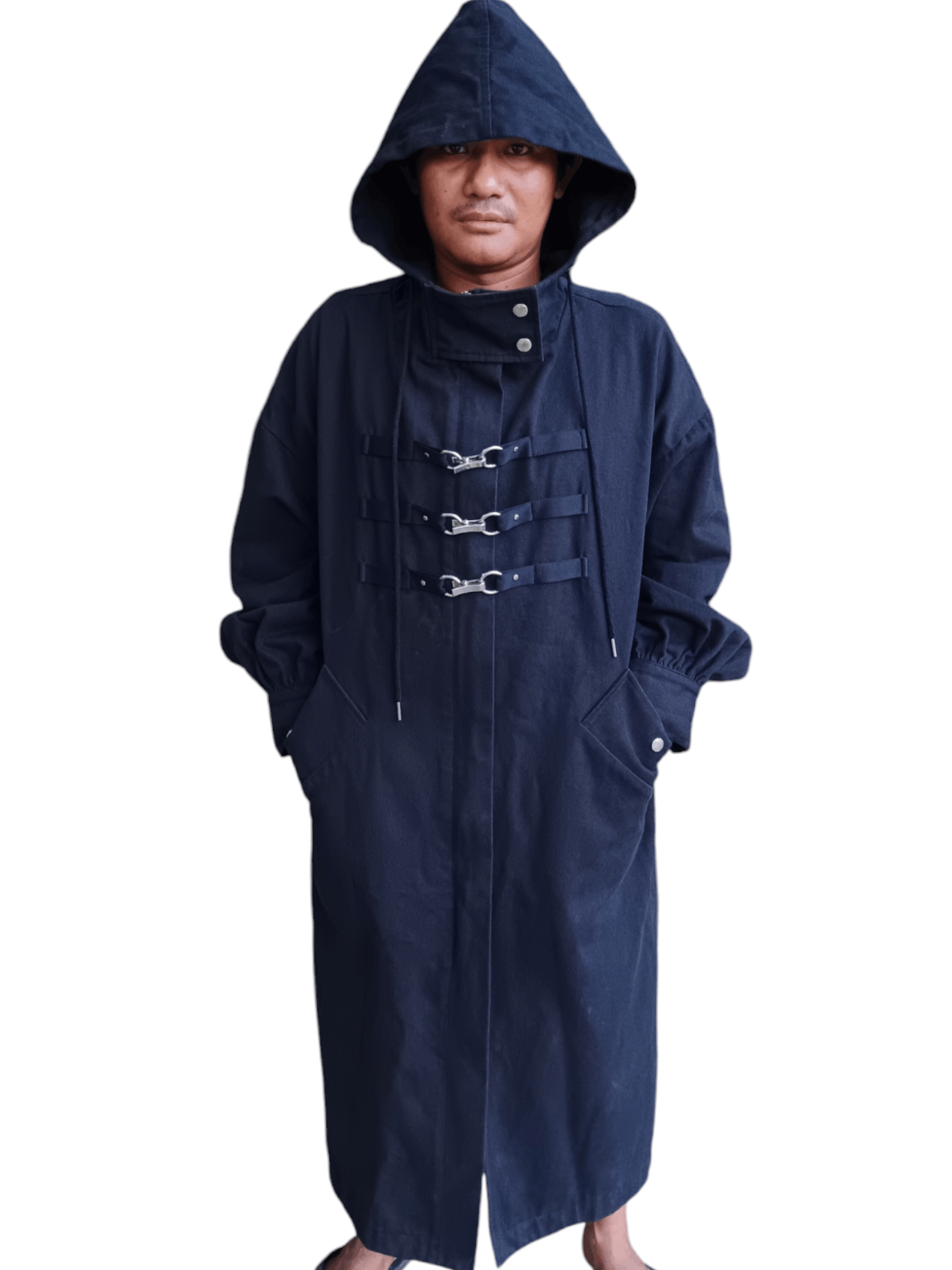 Japanese Brand 🙏24H DELETE🙏Noir contemporain hooded coat jacket Size US M / EU 48-50 / 2 - 17 Thumbnail