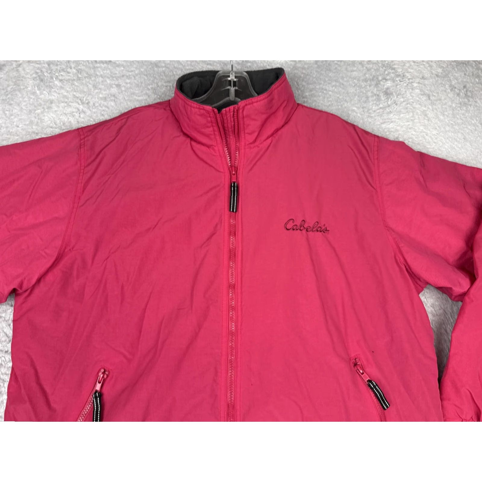 Vintage Cabela's Jacket Mens XL Pink Windbreaker Full Zip Fleece Lined Nylon Pockets Hiking Outdoor Size US XL / EU 56 / 4 - 6 Thumbnail