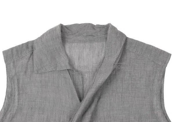 Yohji Yamamoto Yohji Yamamoto Cotton and linen sleeveless shirt Size XS / US 0-2 / IT 36-38 - 2 Thumbnail