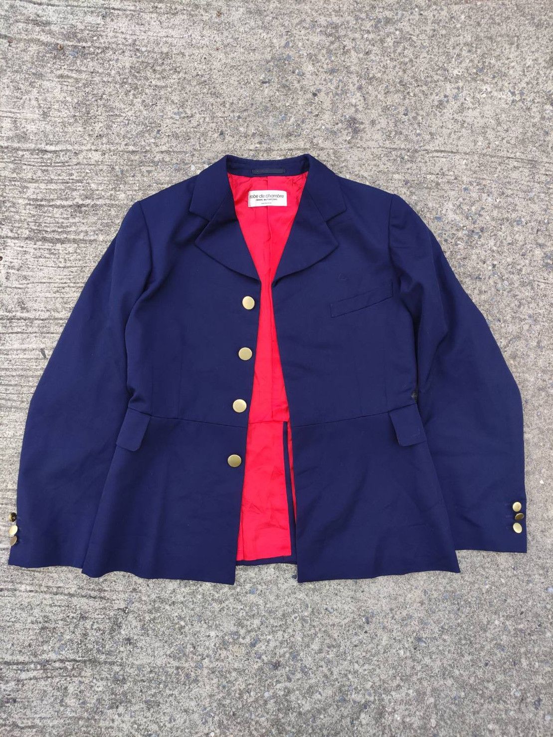 image of Cdg Cdg Cdg x Comme Des Garcons VTG 90's Comme Des Garcons Robe De Chambre Coats Jacket in Navy, Wo