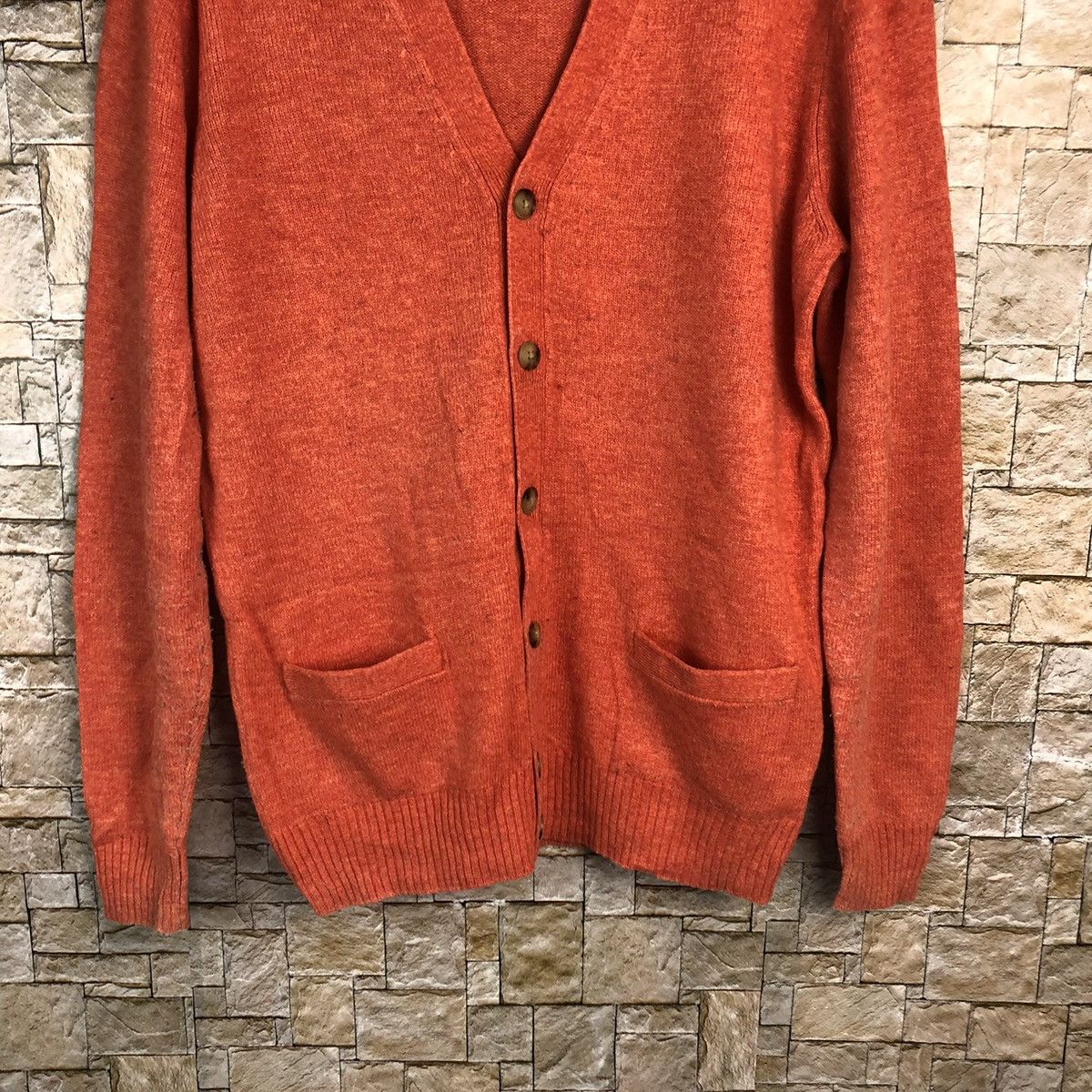 Japanese Brand Uniqlo japan Orange plain Cardigan Knitwear #A923 Size US M / EU 48-50 / 2 - 6 Thumbnail
